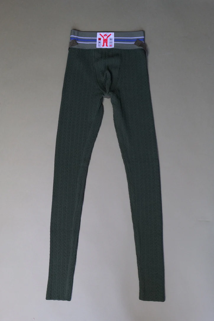 WALTER VAN BEIRENDONCK Jock Leggings Green SS23 - Image 3