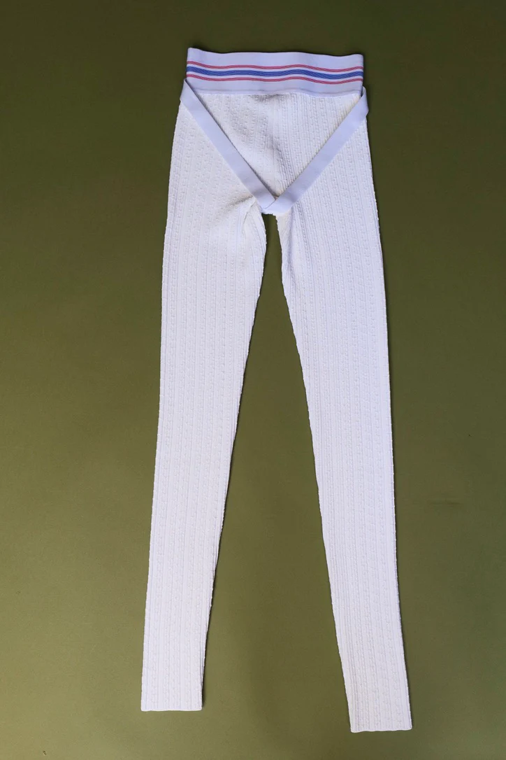 WALTER VAN BEIRENDONCK Jock Leggings White SS23 - Image 5