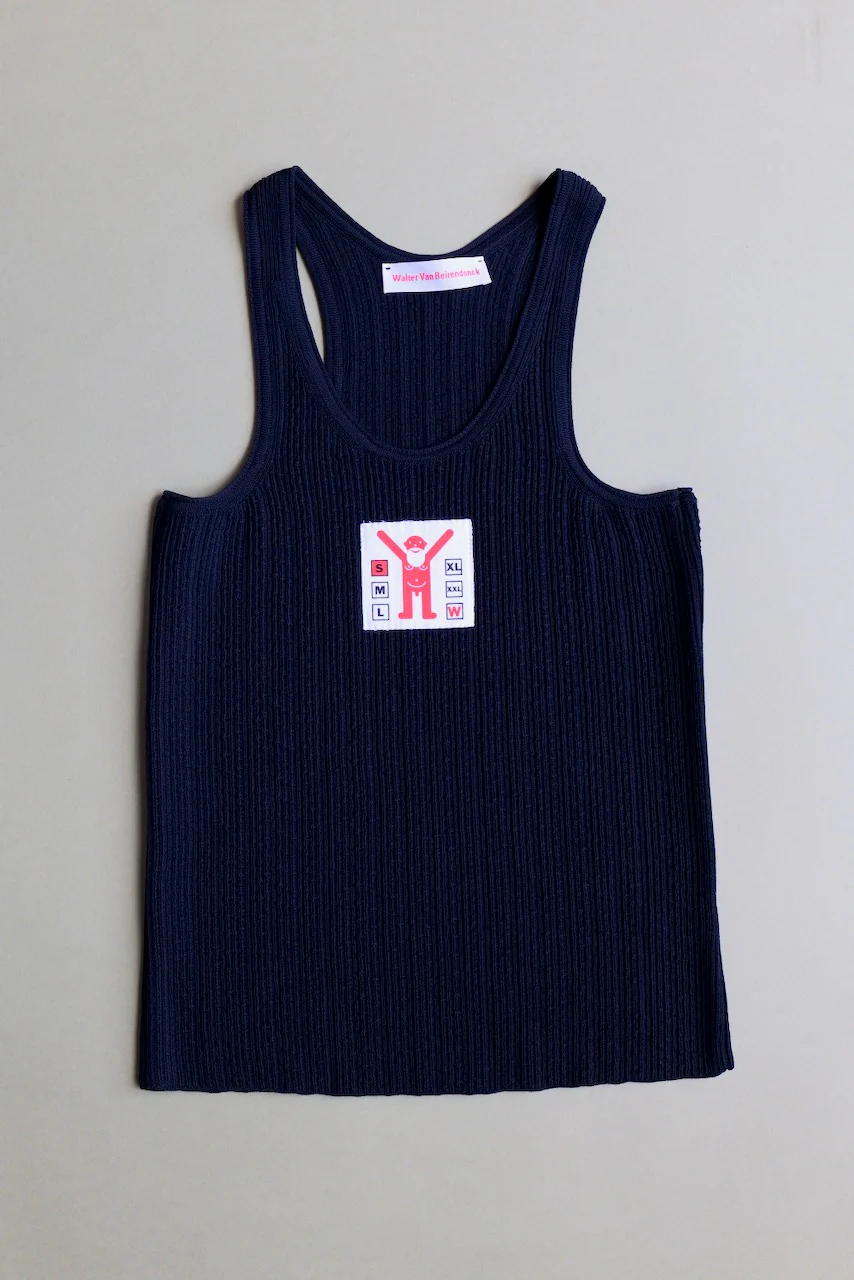 WALTER VAN BEIRENDONCK Jock Tank Black SS23 - Image 4