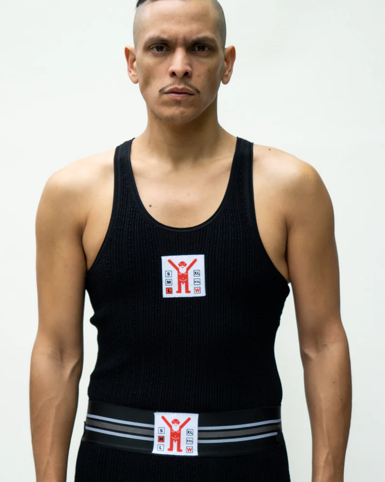 WALTER VAN BEIRENDONCK Jock Tank Black SS23 - Image 6