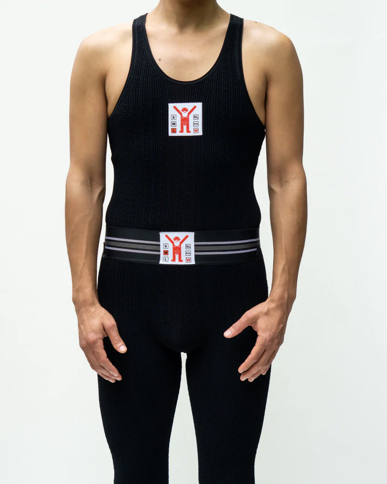 WALTER VAN BEIRENDONCK Jock Tank Black SS23 - Image 7