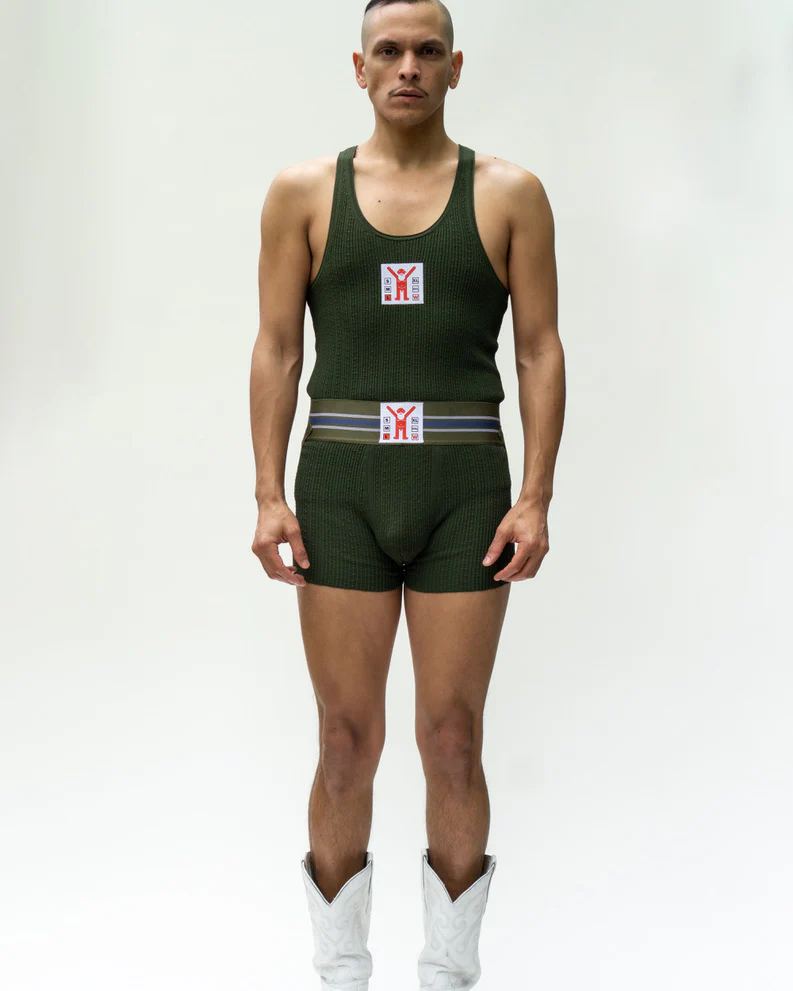 WALTER VAN BEIRENDONCK Jock Tank Green SS23 - Image 6