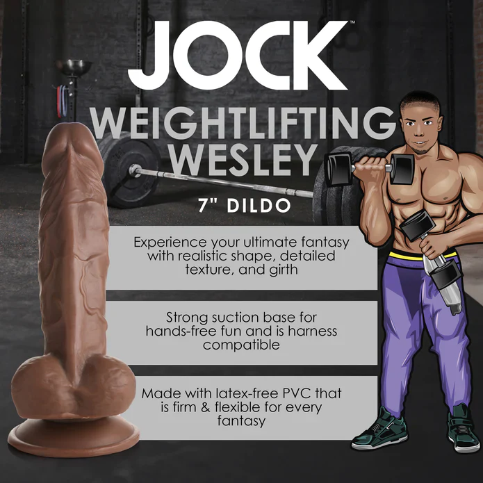 JOCK Weightlifting Wesley 7" Dildo W/ Balls Medium - Image 2