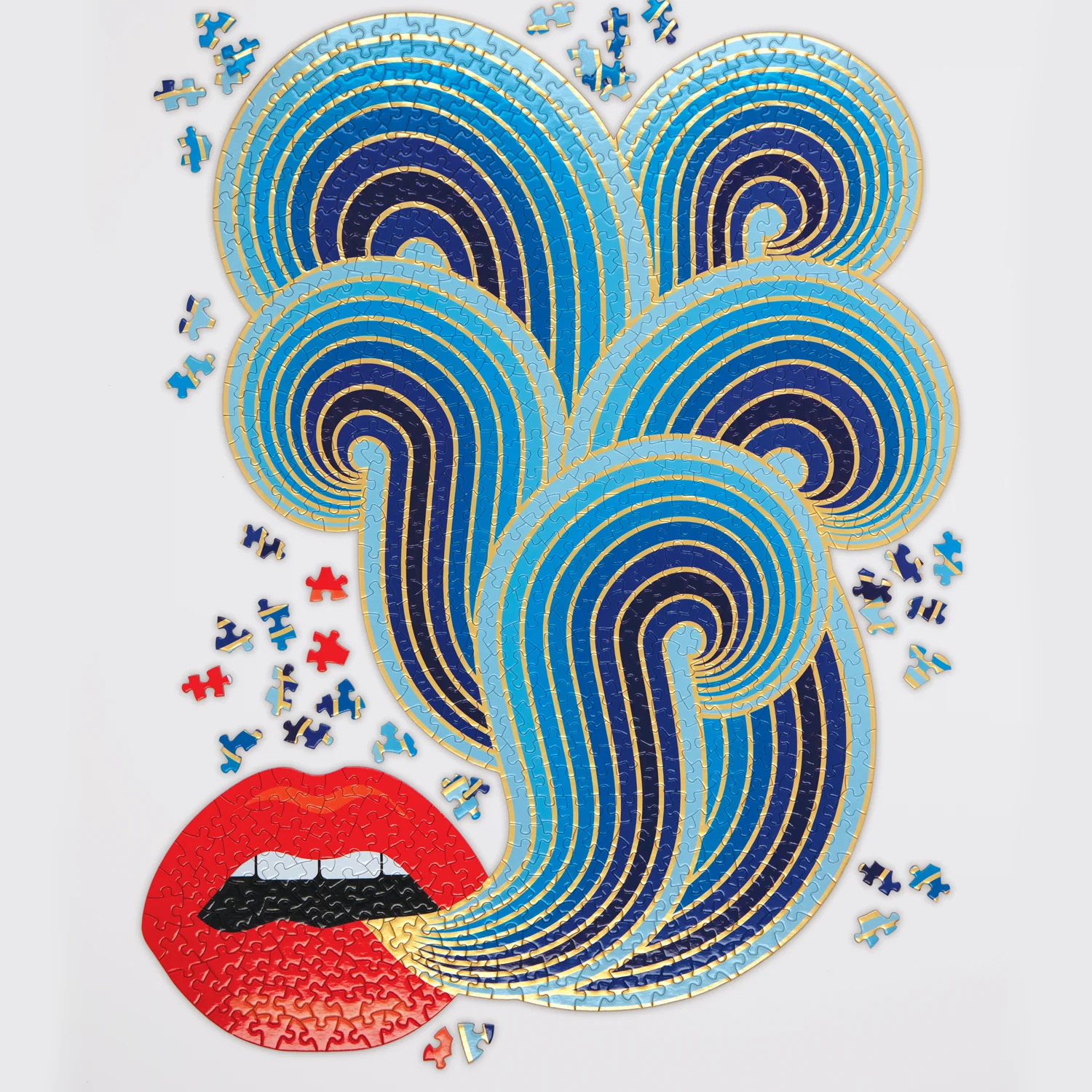JONATHAN ADLER 750 PIECE LIPS SHAPED PUZZLE - Image 2
