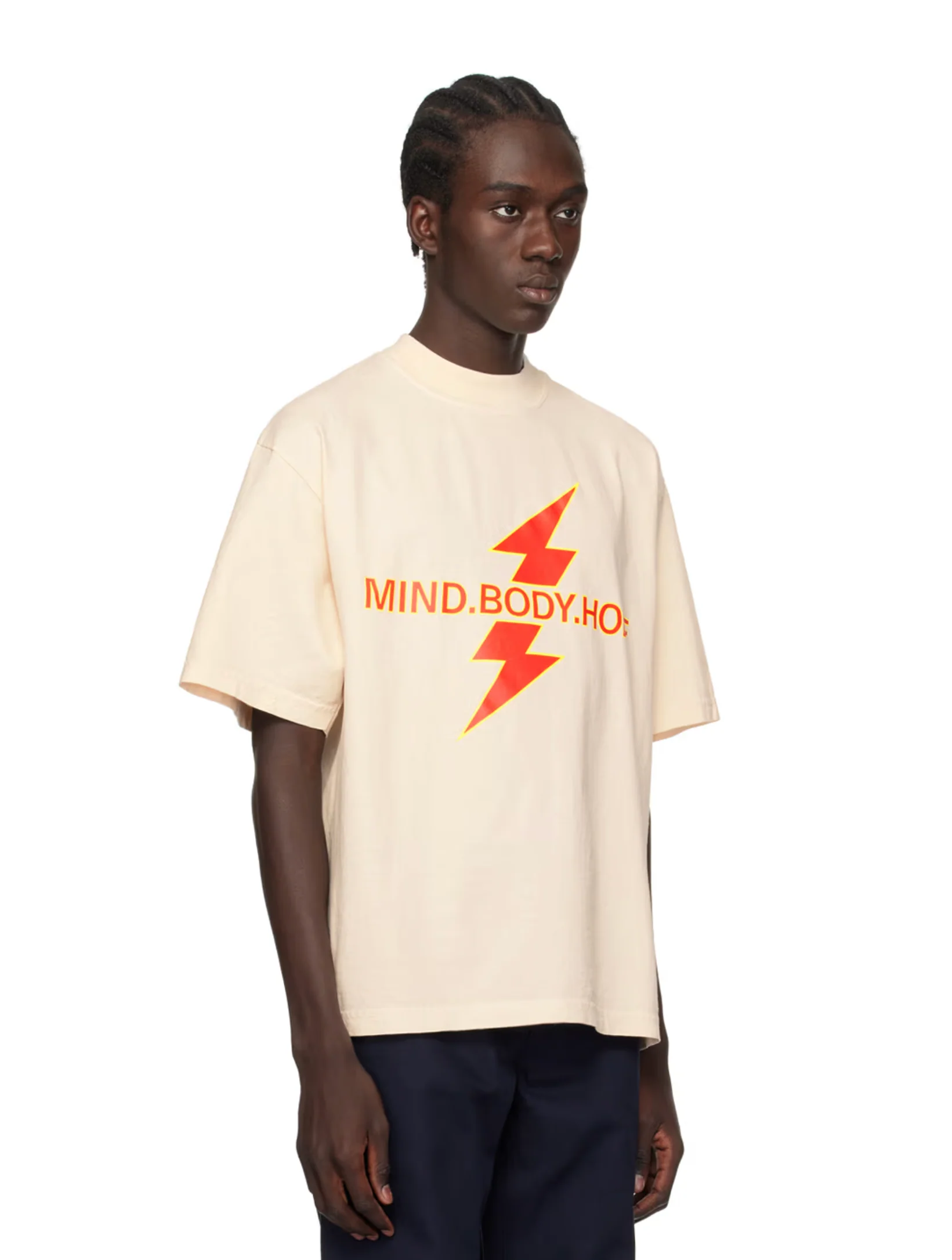 K.INGSLEY Off-White M.B.H Mock Neck Tee - Image 7
