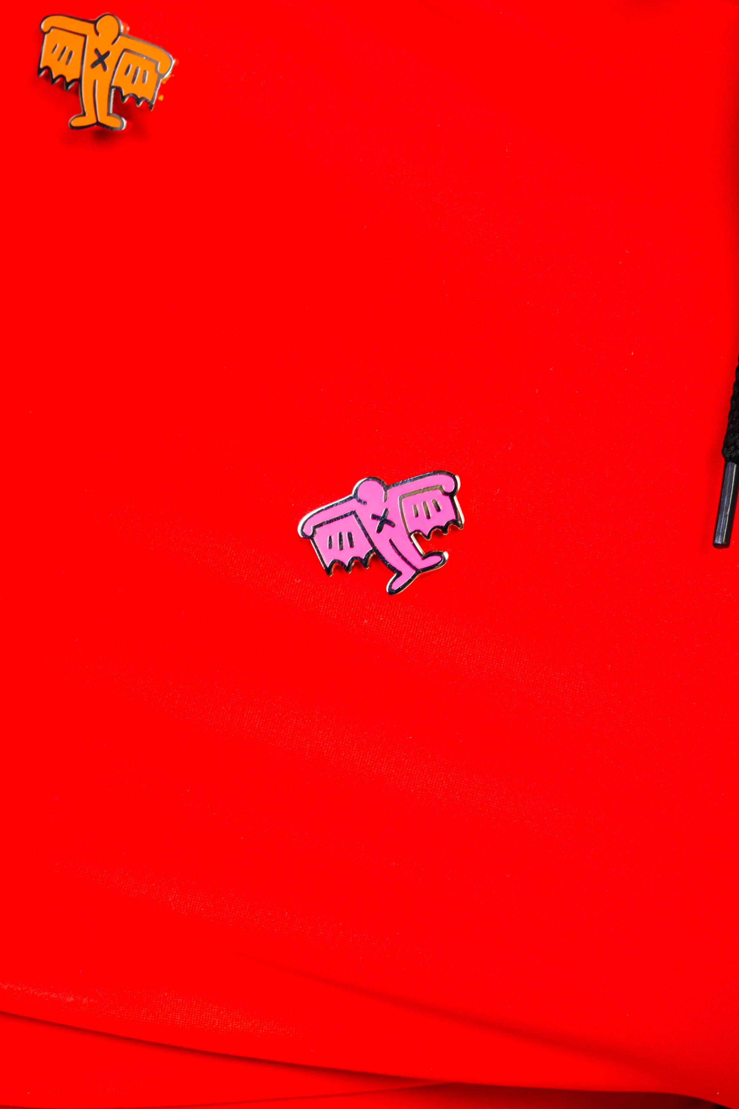KEITH HARING BAT DEMON PIN - ORANGE - Image 6