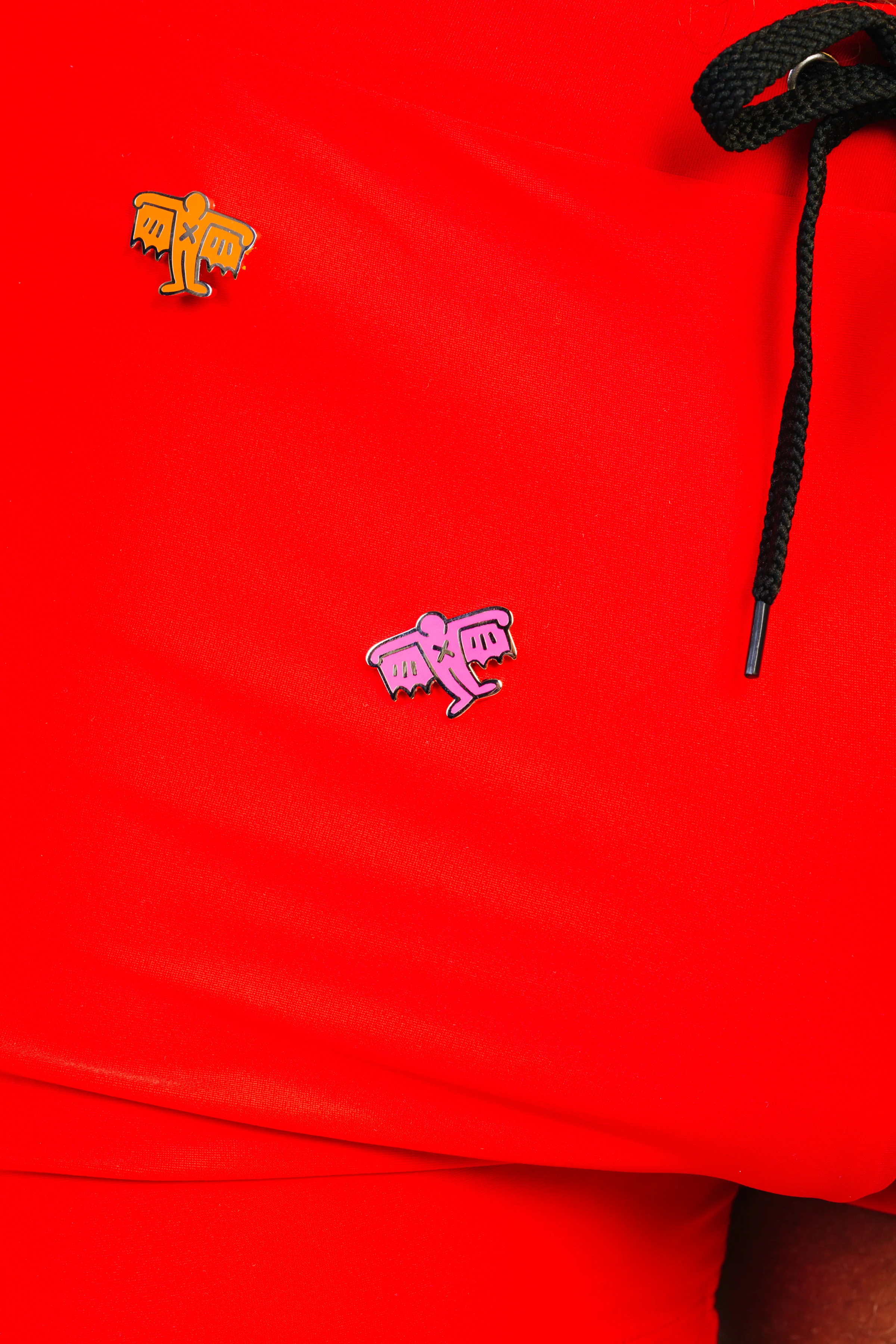 KEITH HARING BAT DEMON PIN - ORANGE - Image 7