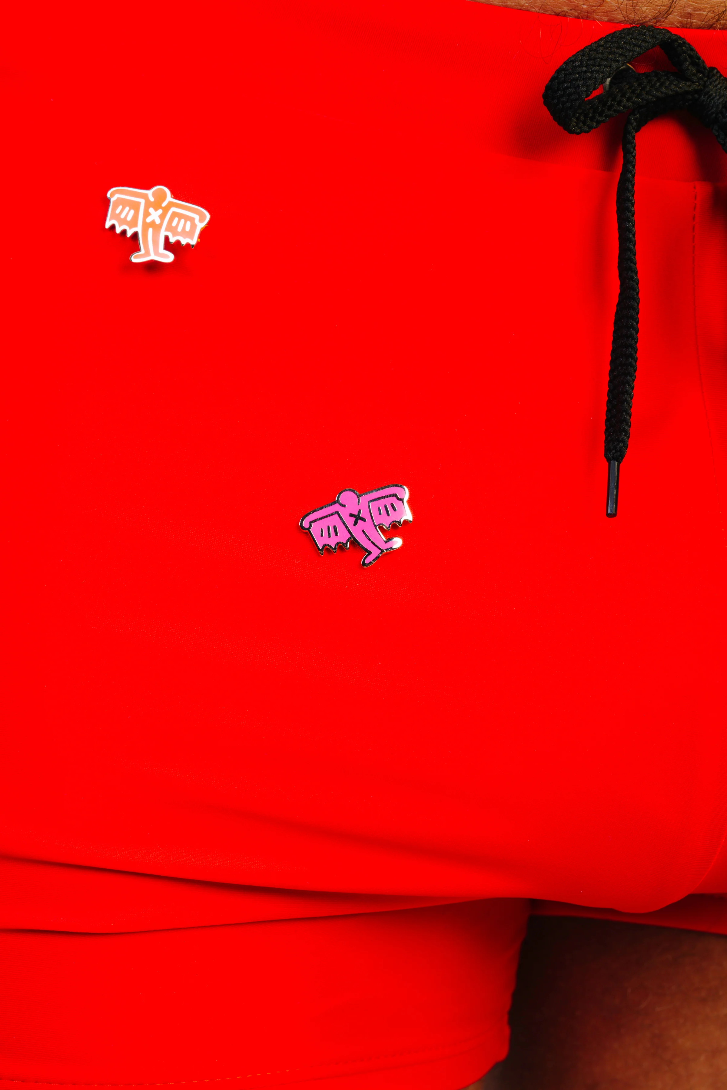 KEITH HARING BAT DEMON PIN - PINK - Image 4