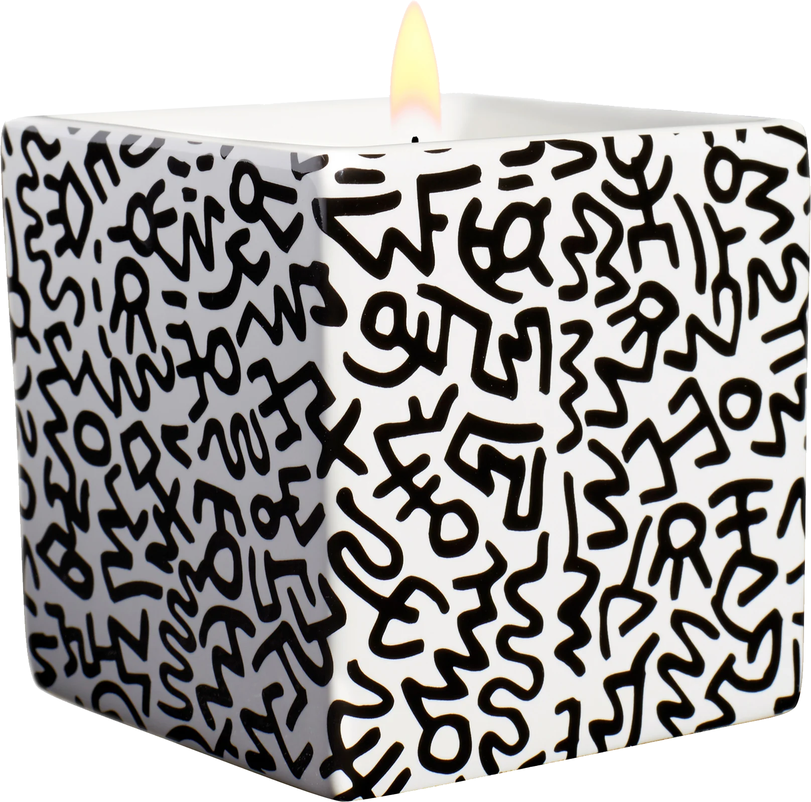 Keith Haring Black Pattern Candle - Image 3