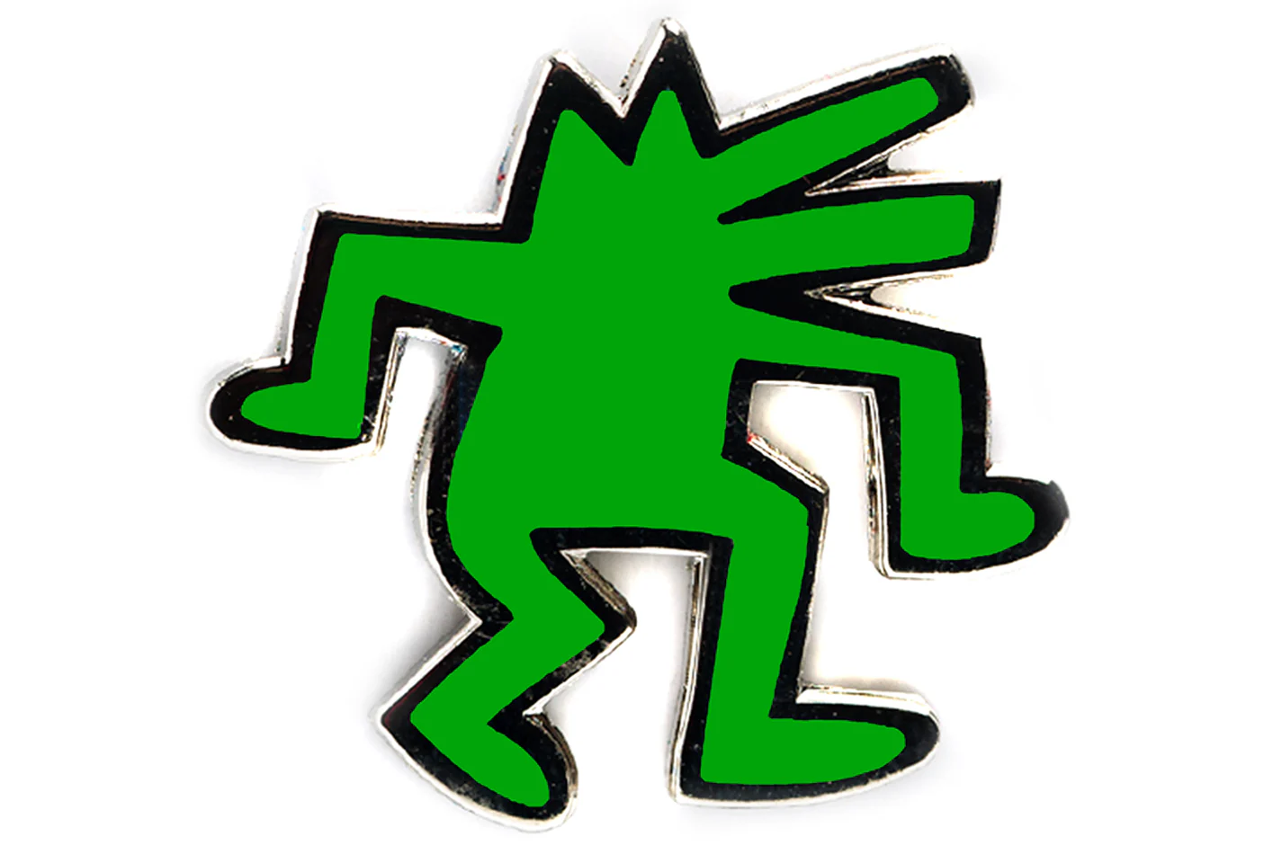 KEITH HARING DANCING DOG PIN - GREEN - Image 3