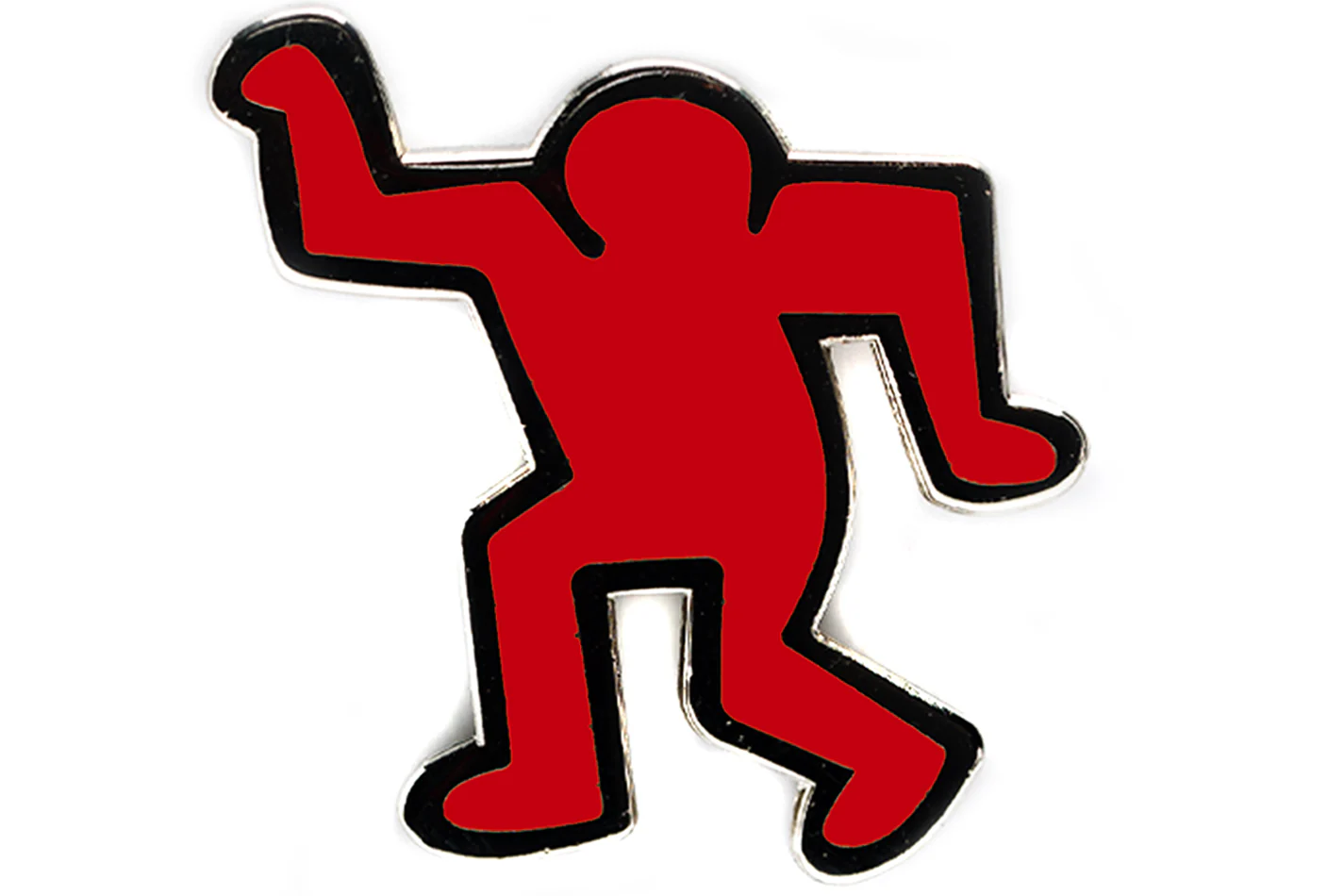 KEITH HARING DANCING MAN PIN - RED - Image 2