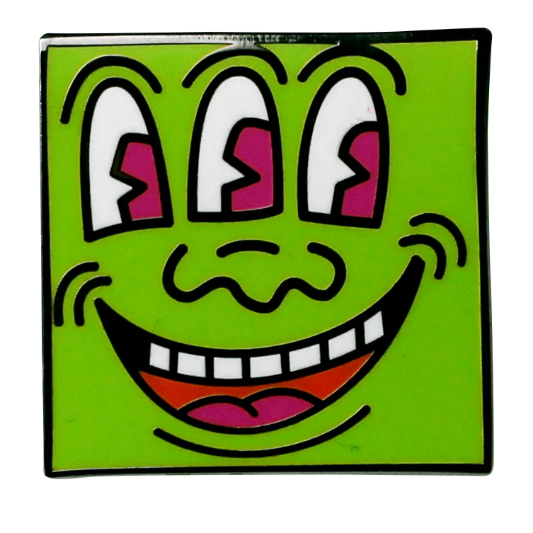 KEITH HARING 3-EYED MONSTER PIN - Image 4