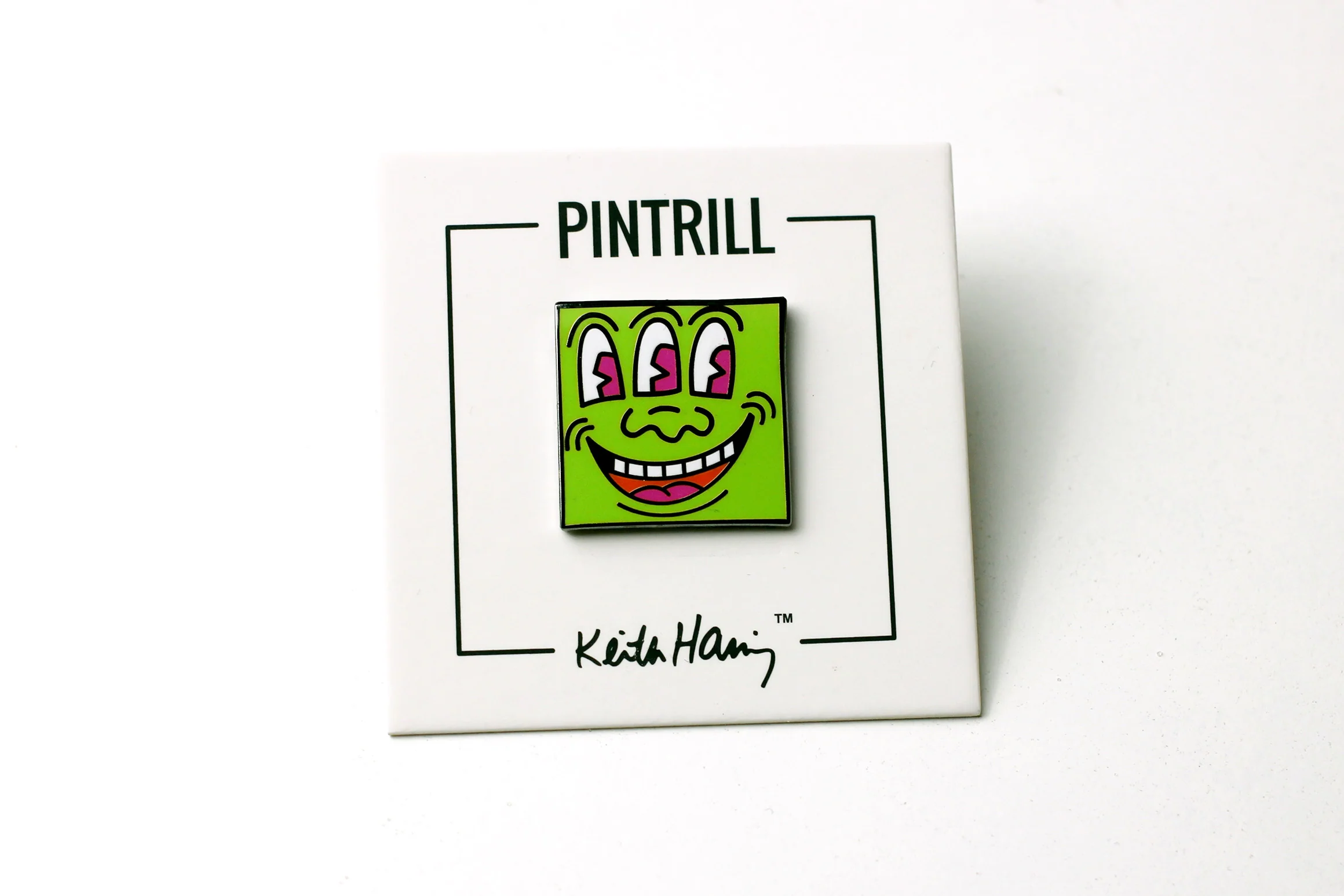 KEITH HARING 3-EYED MONSTER PIN - Image 6