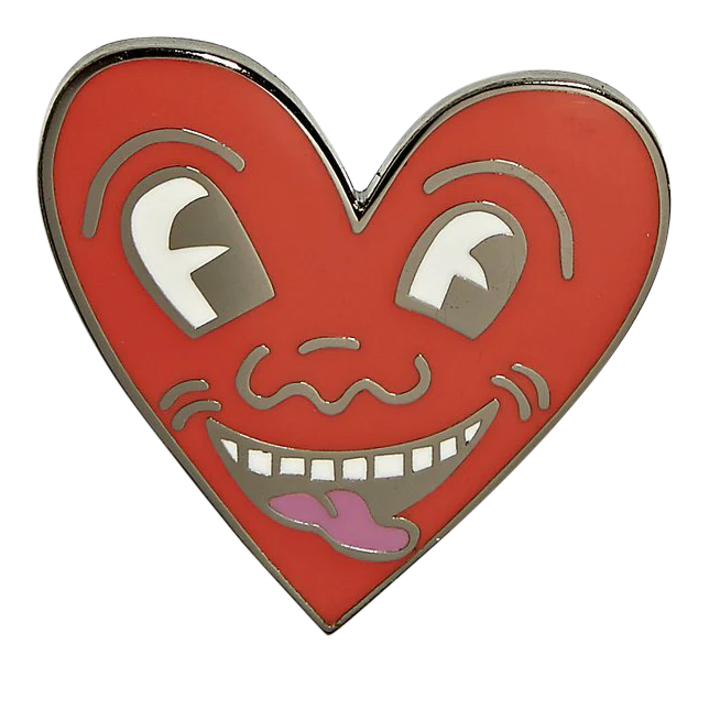 KEITH HARING HEART PIN - Image 2