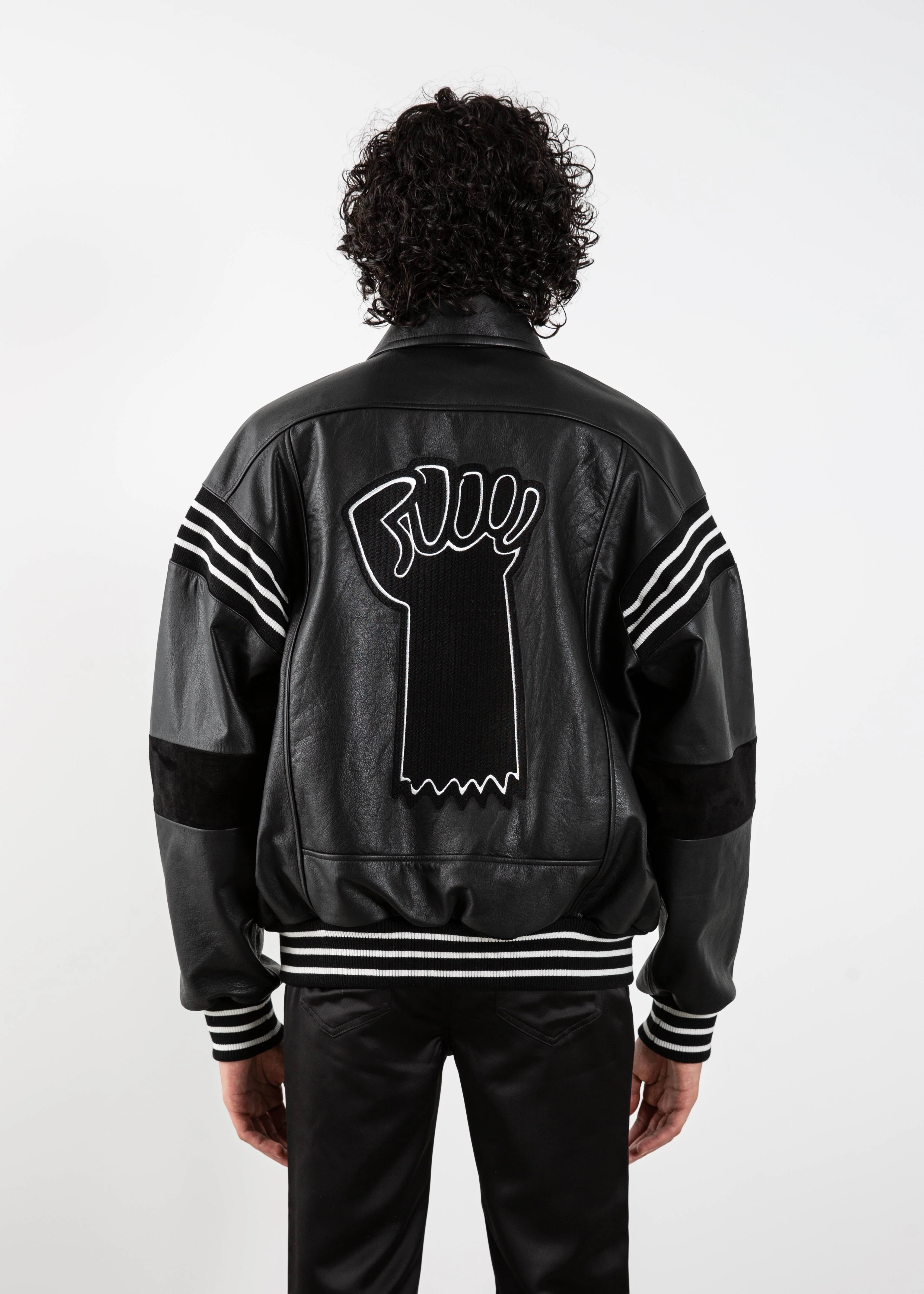 KEITH HARING LEATHER JACKET BY HONEY FUCKING DIJON SS22 - Image 3