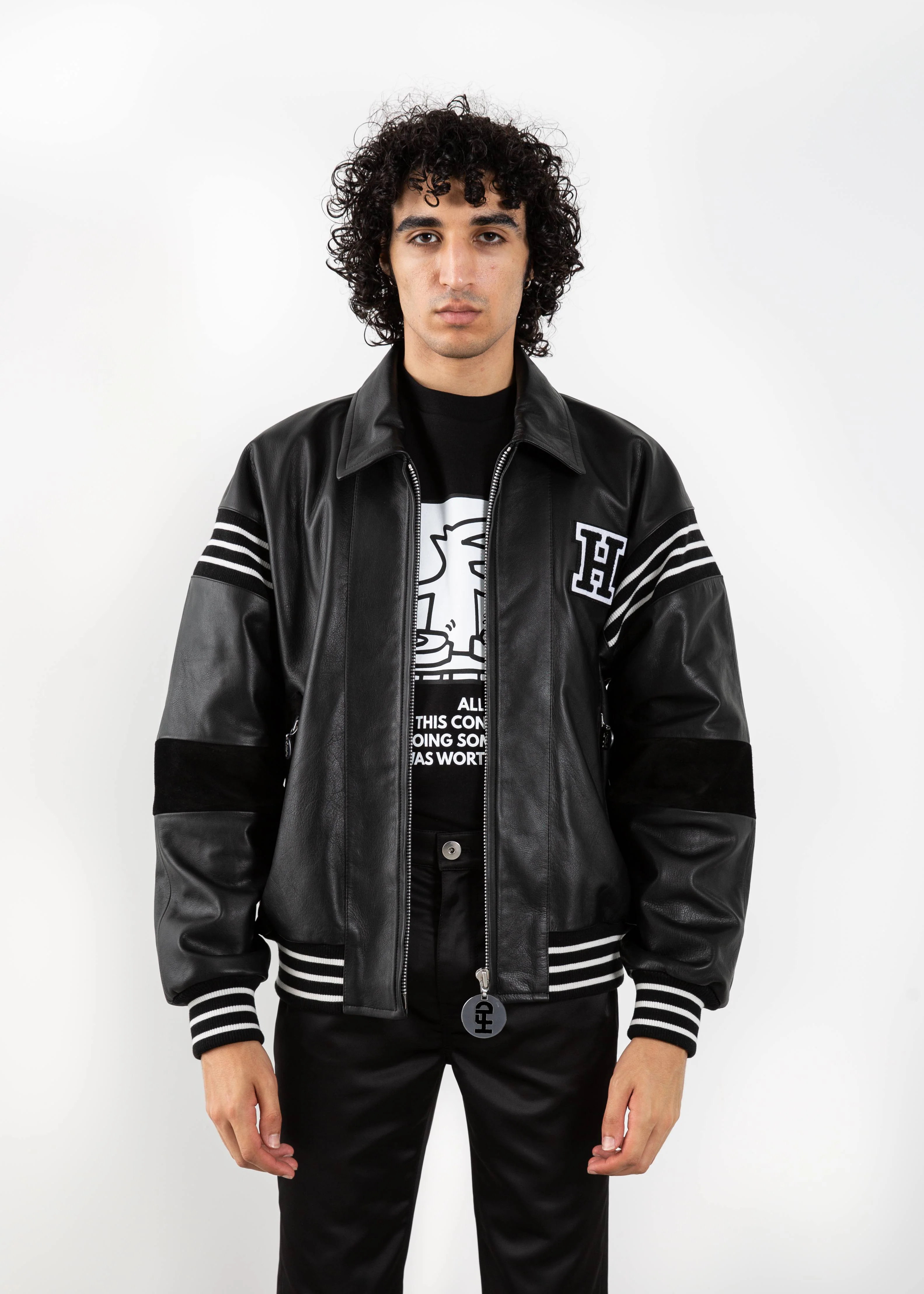 KEITH HARING LEATHER JACKET BY HONEY FUCKING DIJON SS22 - Image 6