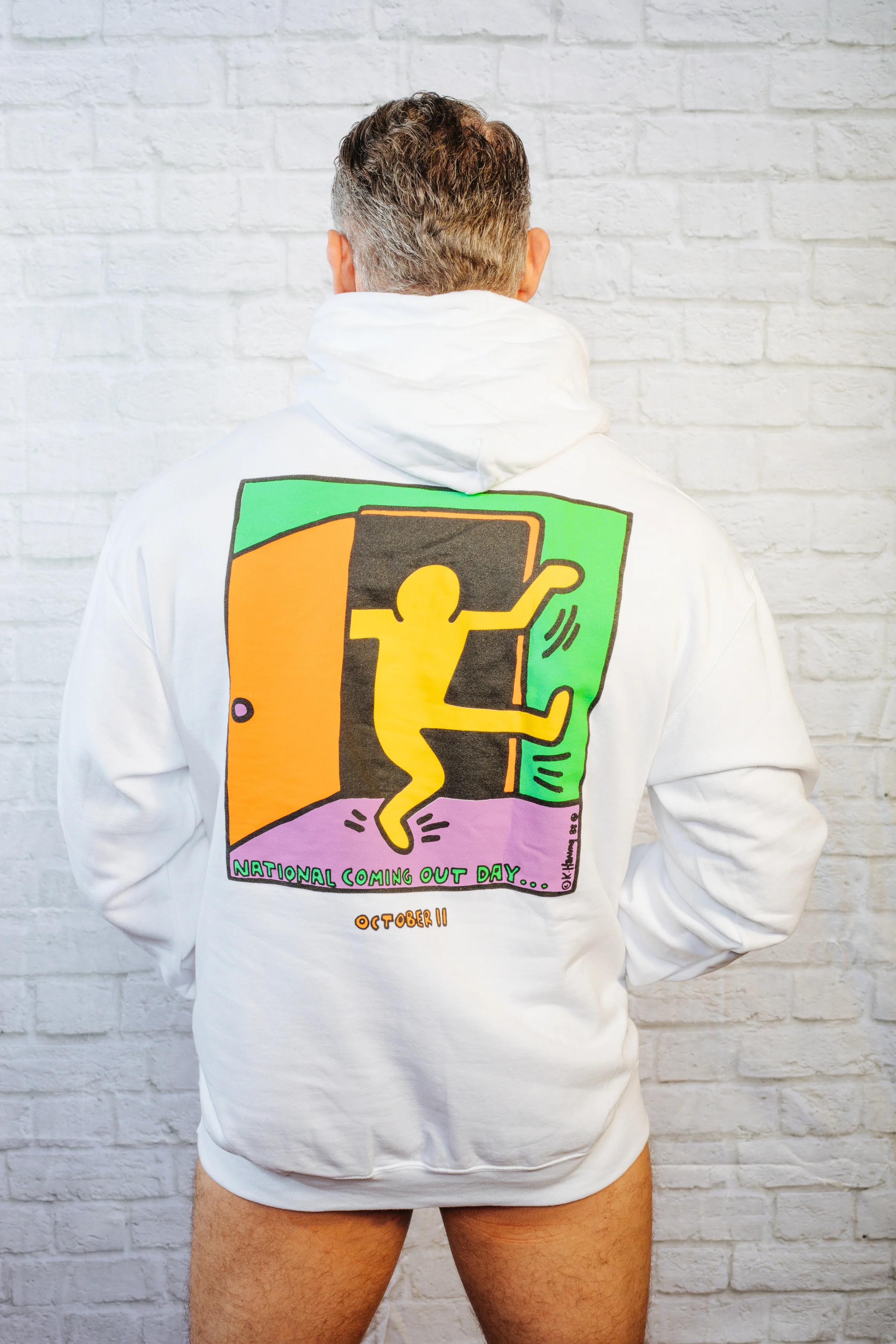 Keith Haring National Coming Out Day Hoodie / White - Image 2