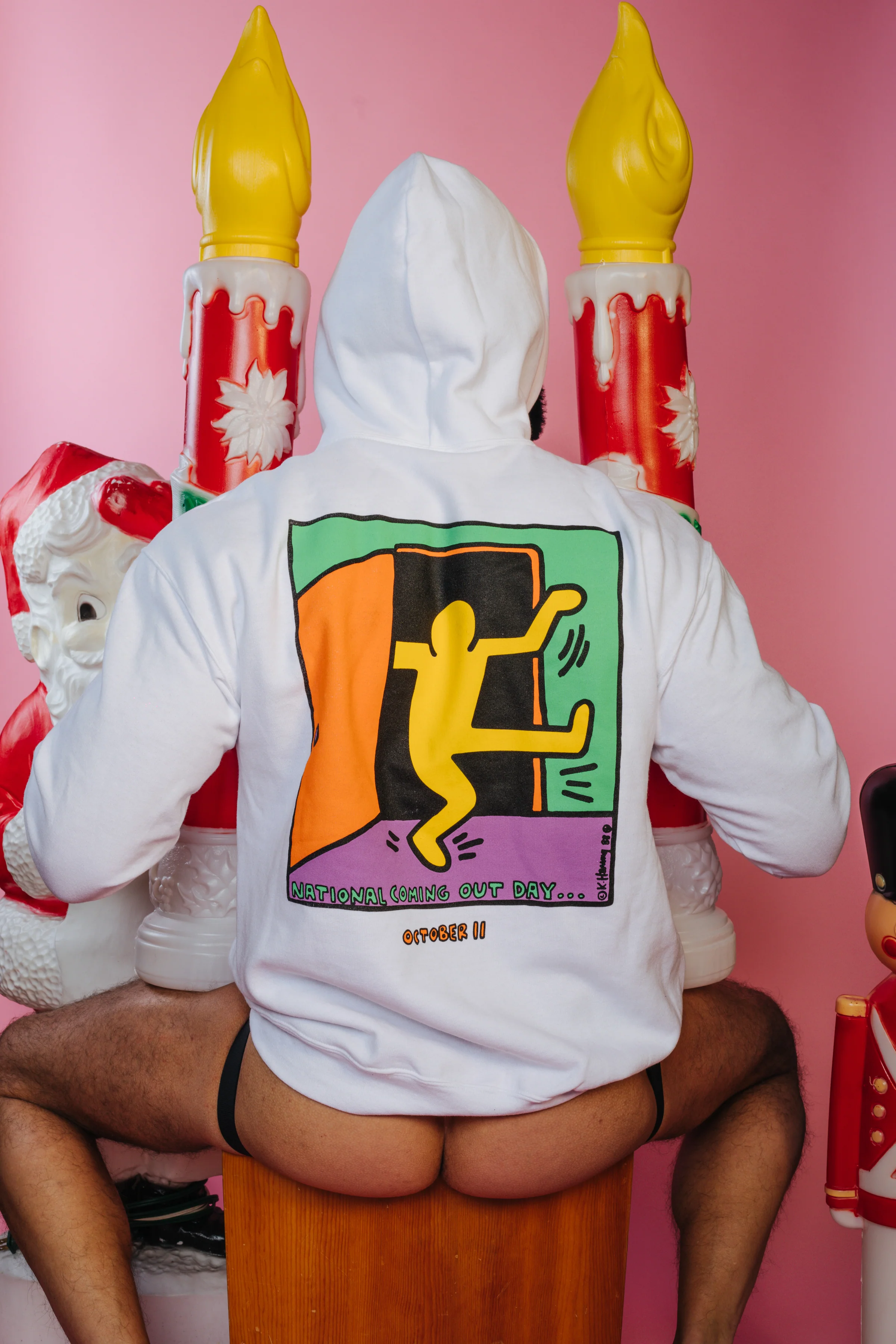 Keith Haring National Coming Out Day Hoodie / White - Image 6