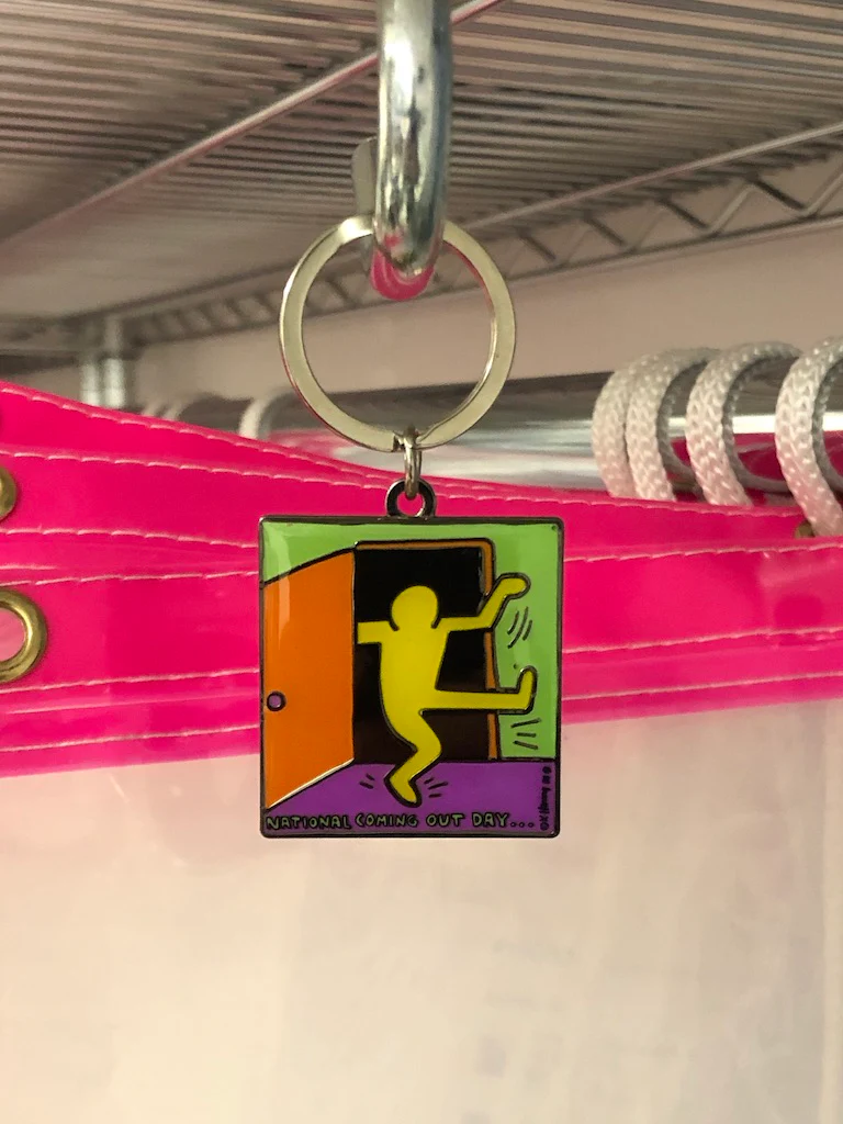 Keith Haring National Coming Out Day Metal Key Ring - Image 2