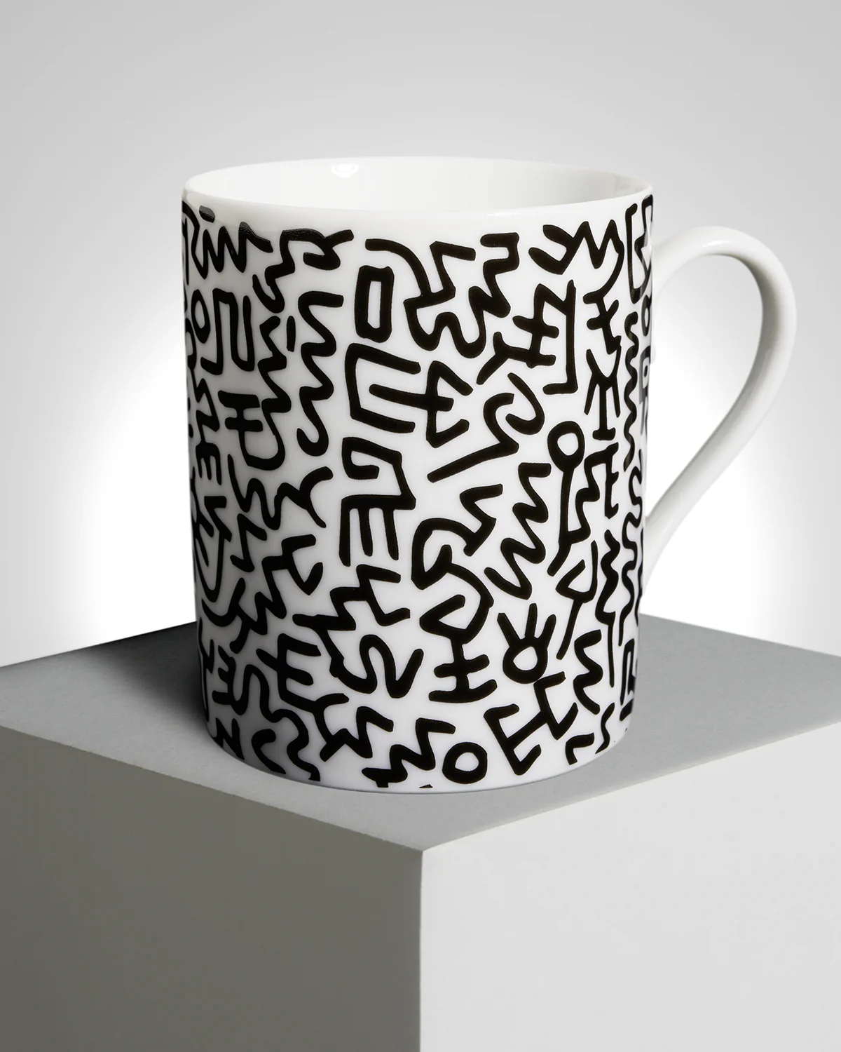 KEITH HARING PORCELAIN MUG BLACK PATTERN - Image 2