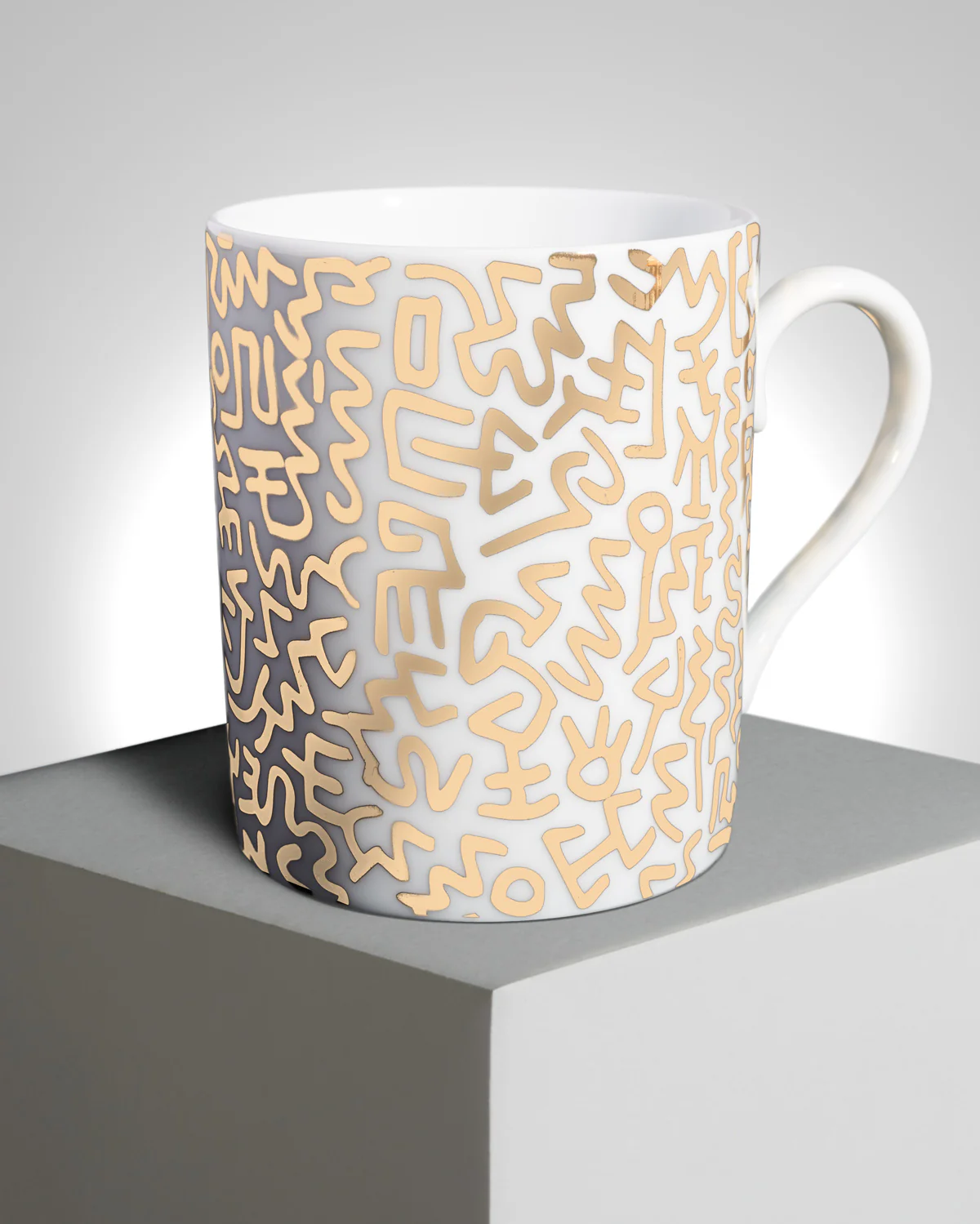 KEITH HARING PORCELAIN MUG GOLD PATTERN - Image 4