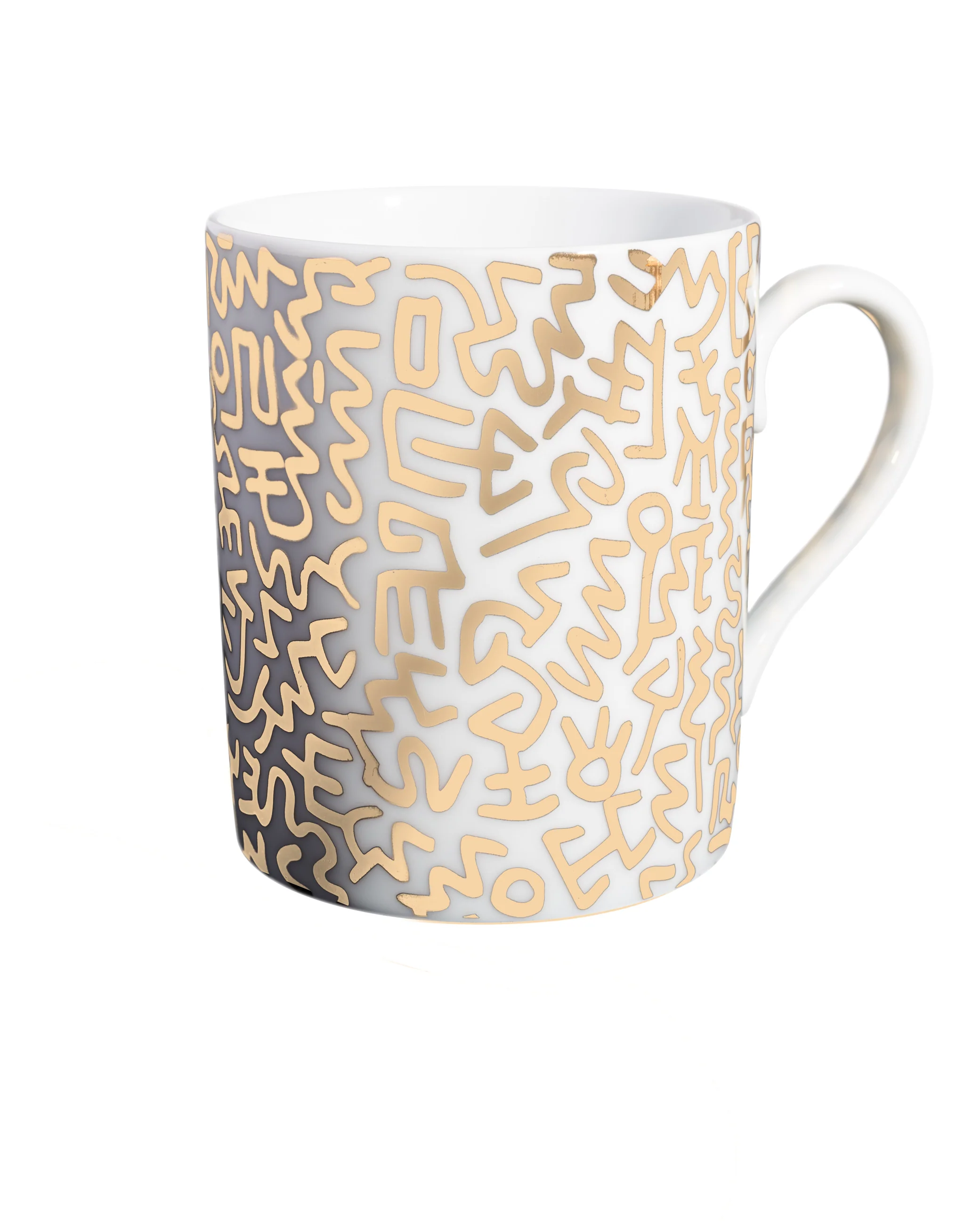 KEITH HARING PORCELAIN MUG GOLD PATTERN - Image 5