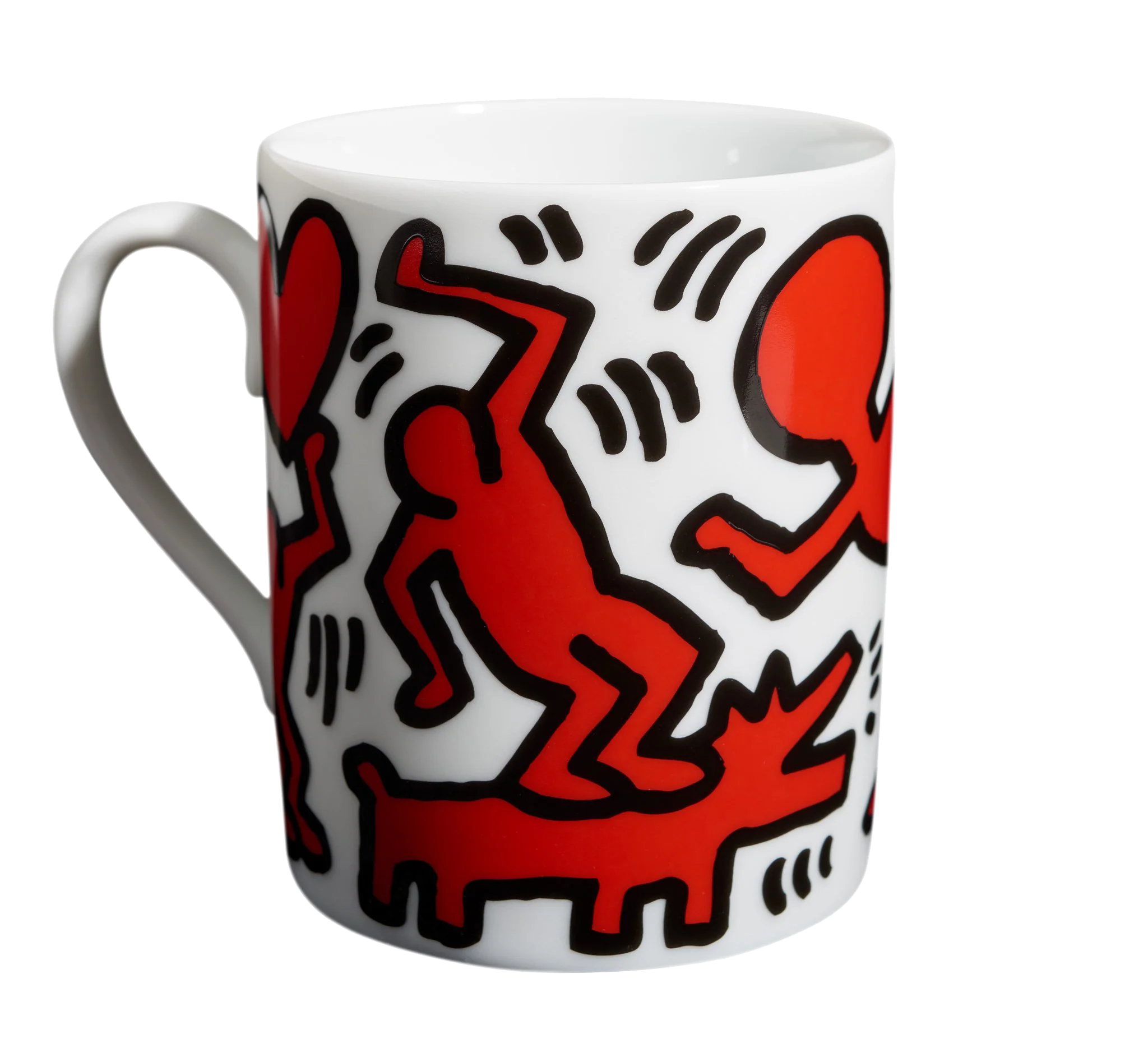 KEITH HARING PORCELAIN MUG "RED ON WHITE" - Image 3