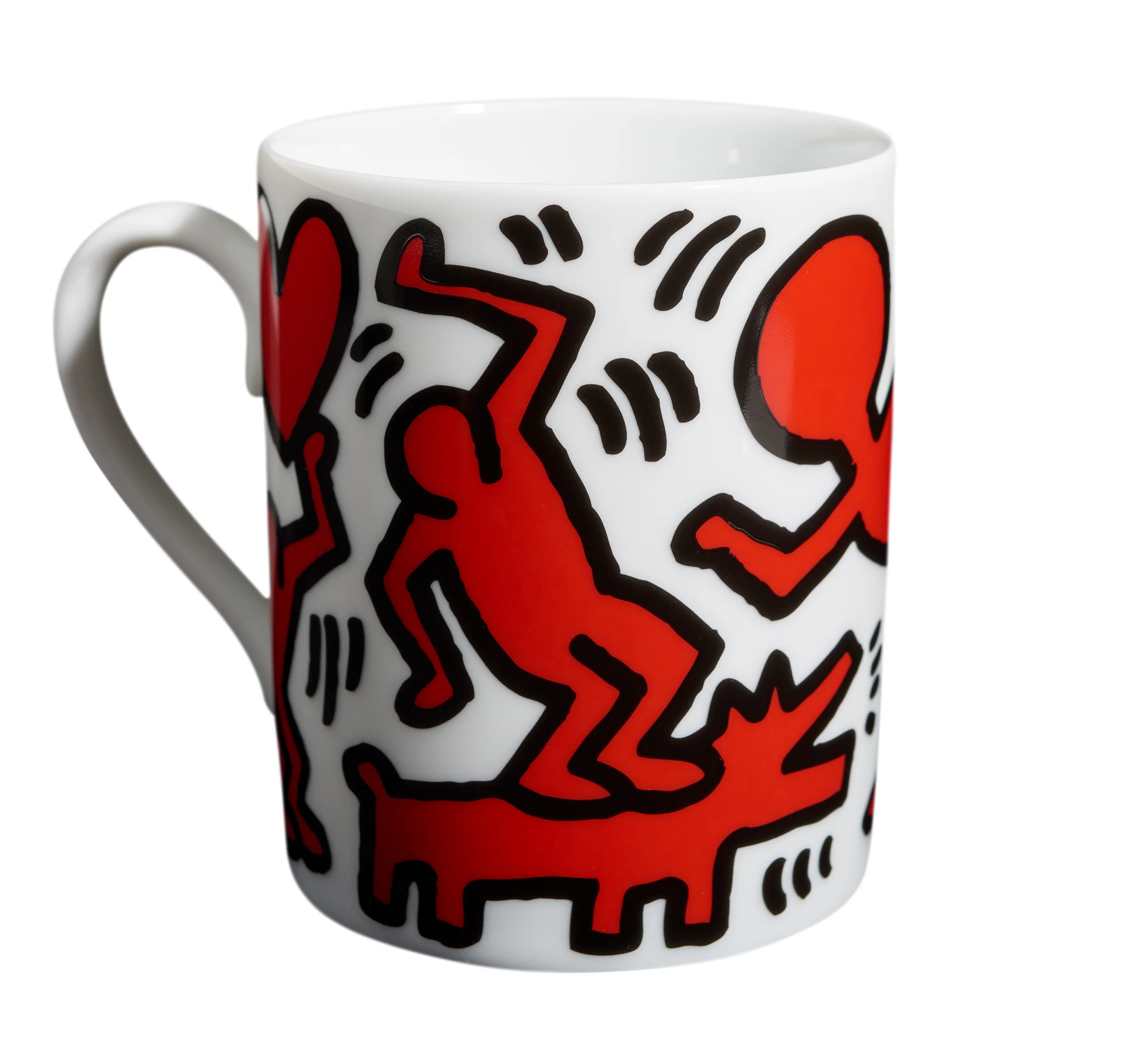 KEITH HARING PORCELAIN MUG "RED ON WHITE" - Image 4