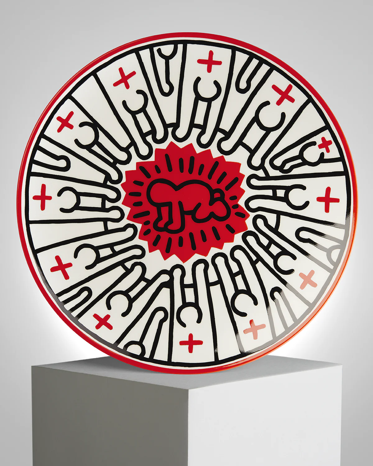 Keith Haring PORCELAIN PLATE "SILVER COLLECTION" #5 - Image 2