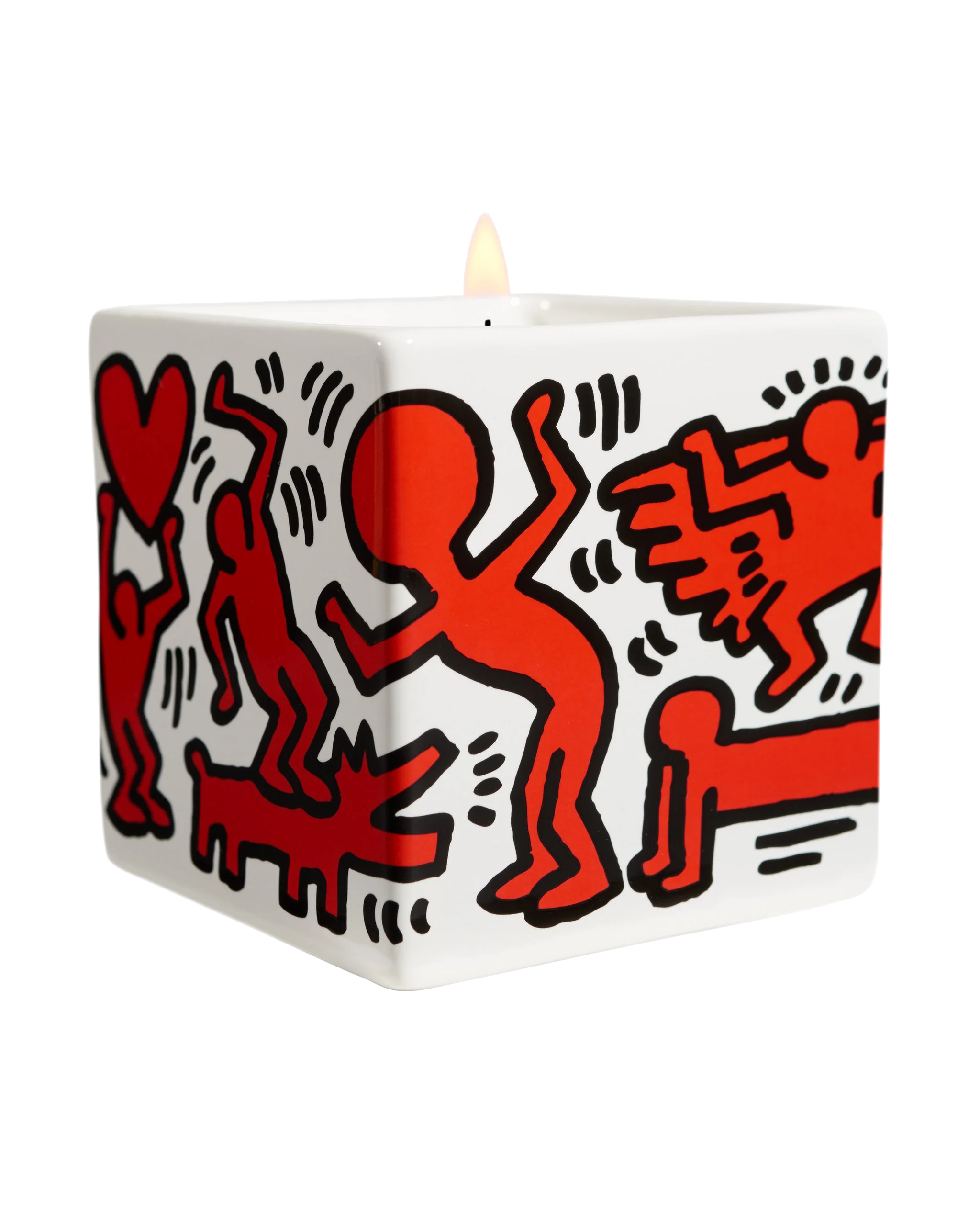 KEITH HARING "RED ON WHITE" SQUARE PERFUMED CANDLE - Image 7