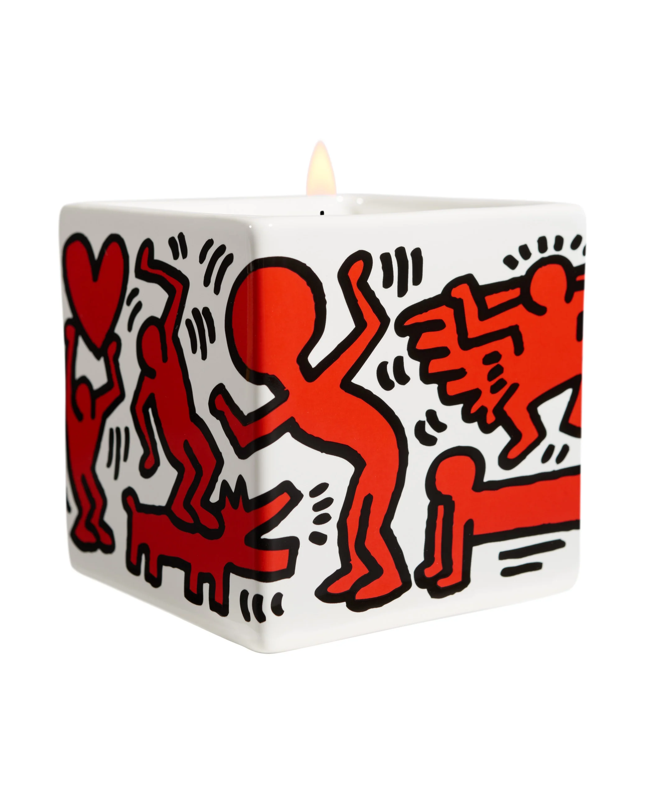KEITH HARING "RED ON WHITE" SQUARE PERFUMED CANDLE - Image 8