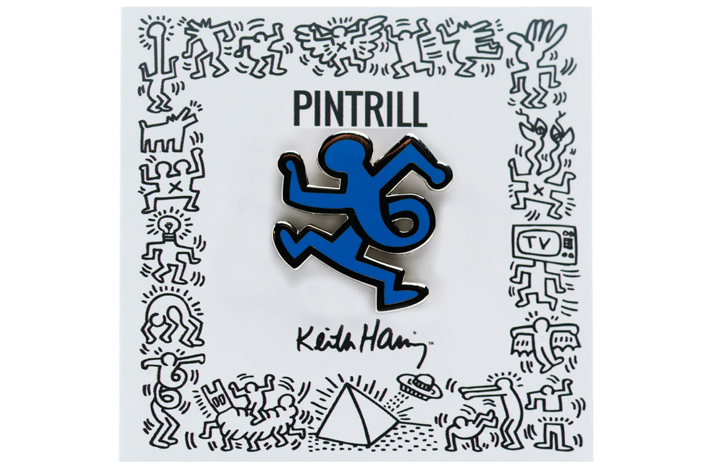 KEITH HARING TWIST MAN PIN - BLUE - Image 3