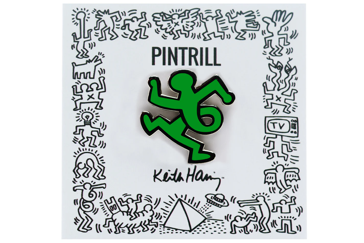 KEITH HARING TWIST MAN PIN - GREEN - Image 4