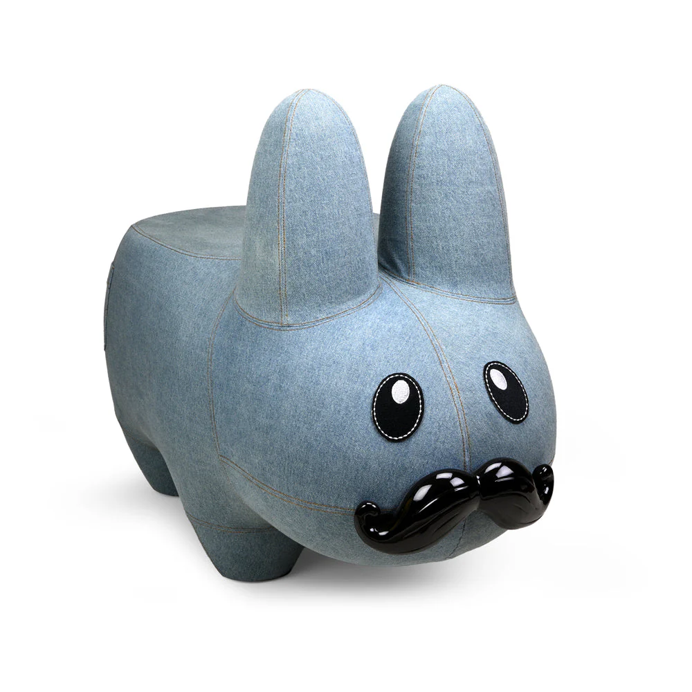 Kidrobot Art Giant Denim Happy Stache' Labbit Stool - Image 7