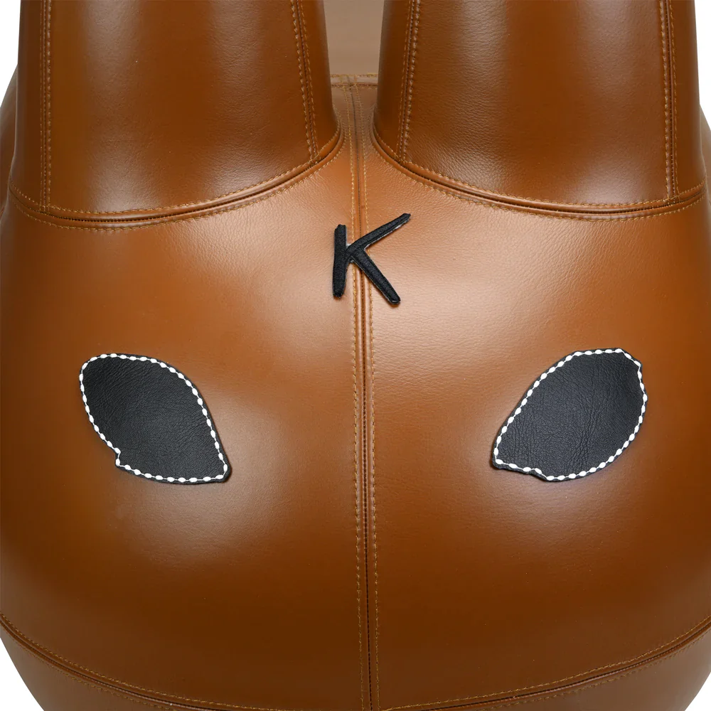 KIDROBOT ART GIANT LEATHER SMORKIN' LABBIT STOOL BY FRANK KOZIK - BROWN EDITION - Image 7