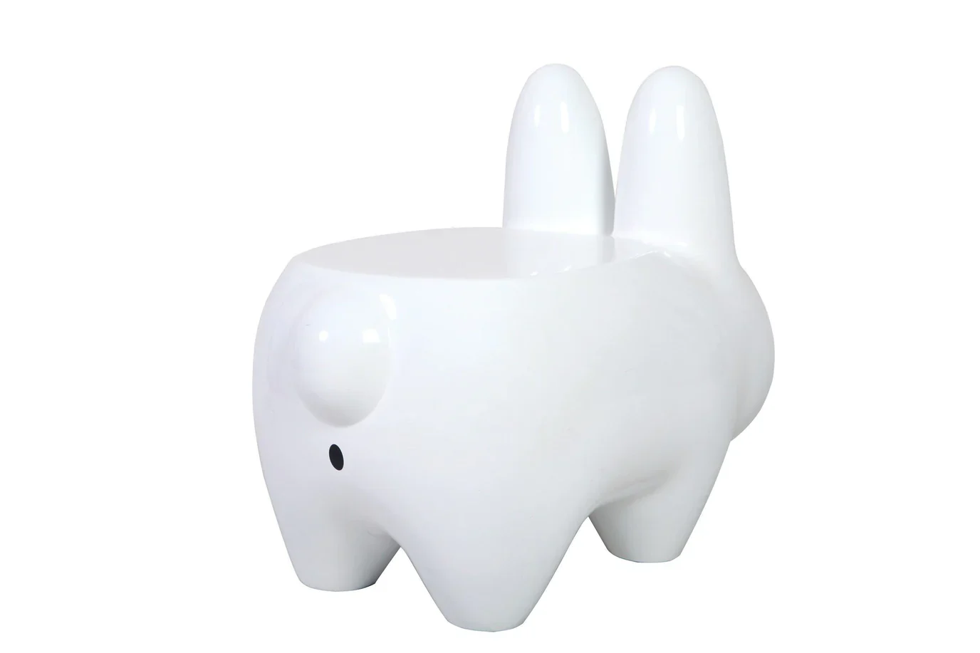 KIDROBOT ART GIANT WHITE STACHE HAPPY LABBIT STOOL BY FRANK KOZIK - Image 2