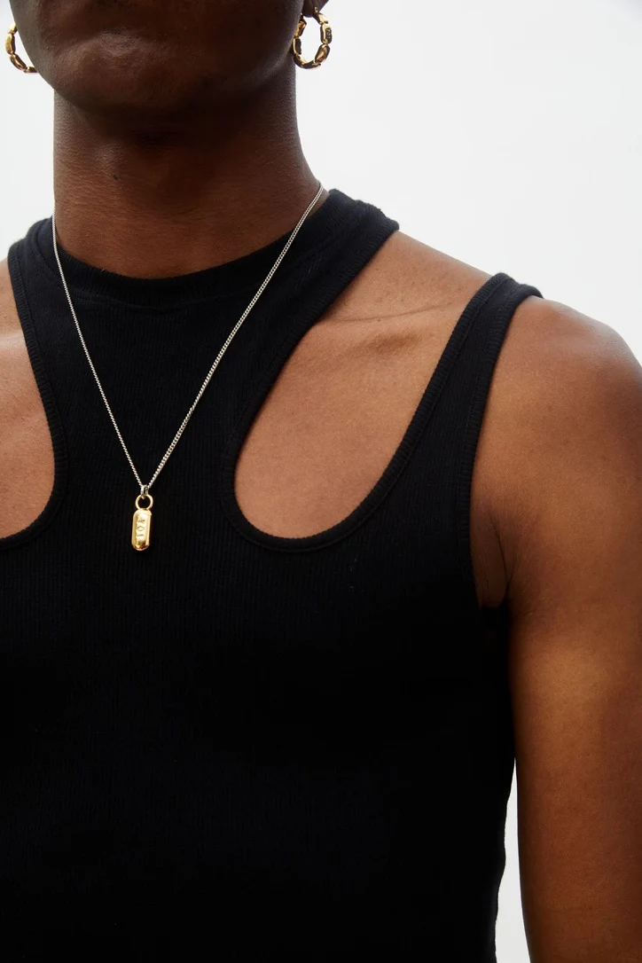 K.NGSLEY BLACK R2 RIBBED CROPPED TANK - Image 10