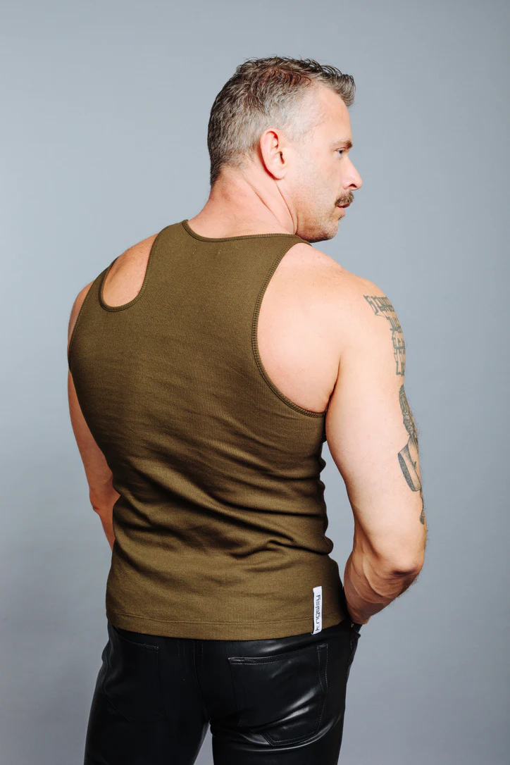 K.NGSLEY "ROMAIN" TANK TOP DARK OLIVE - Image 8