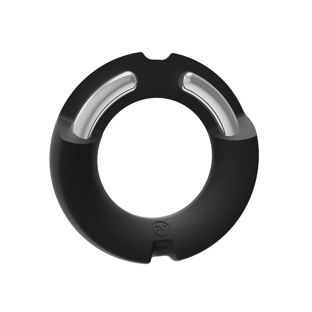Kink by Doc Johnson Silicone-Covered Stainless Steel Cock Ring 50mm - Image 3