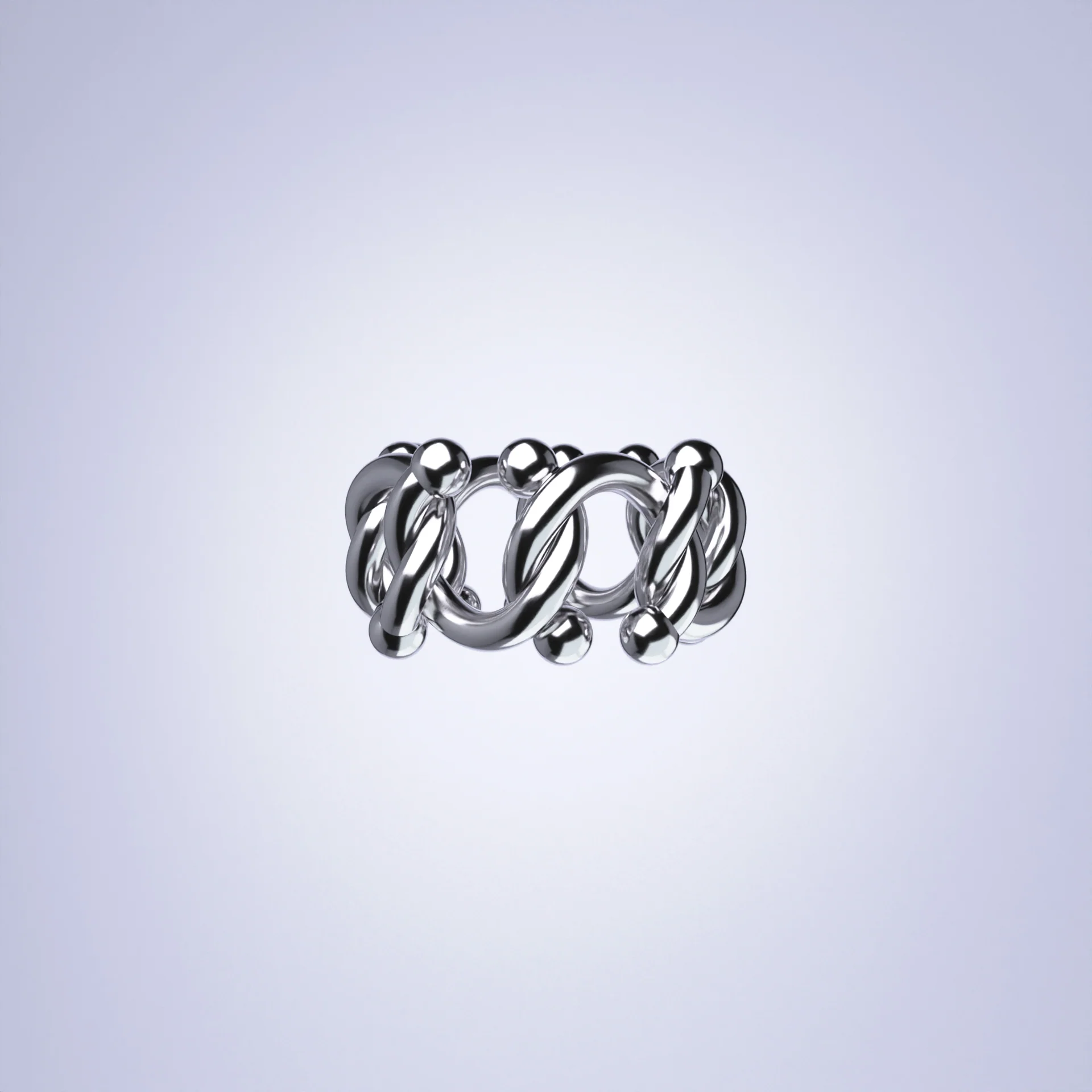 KISKA LAB CURB ALBERT PLATINUM RING - Image 5