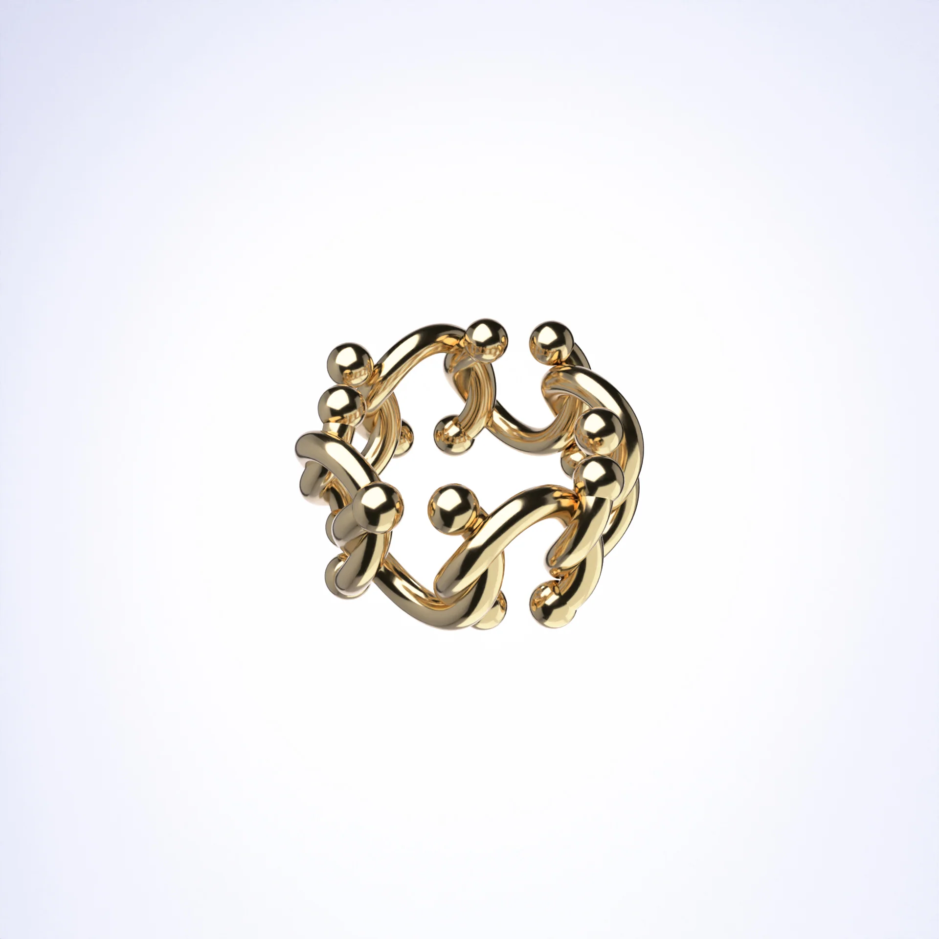 KISKA LAB CURB ALBERT GOLD RING - Image 3