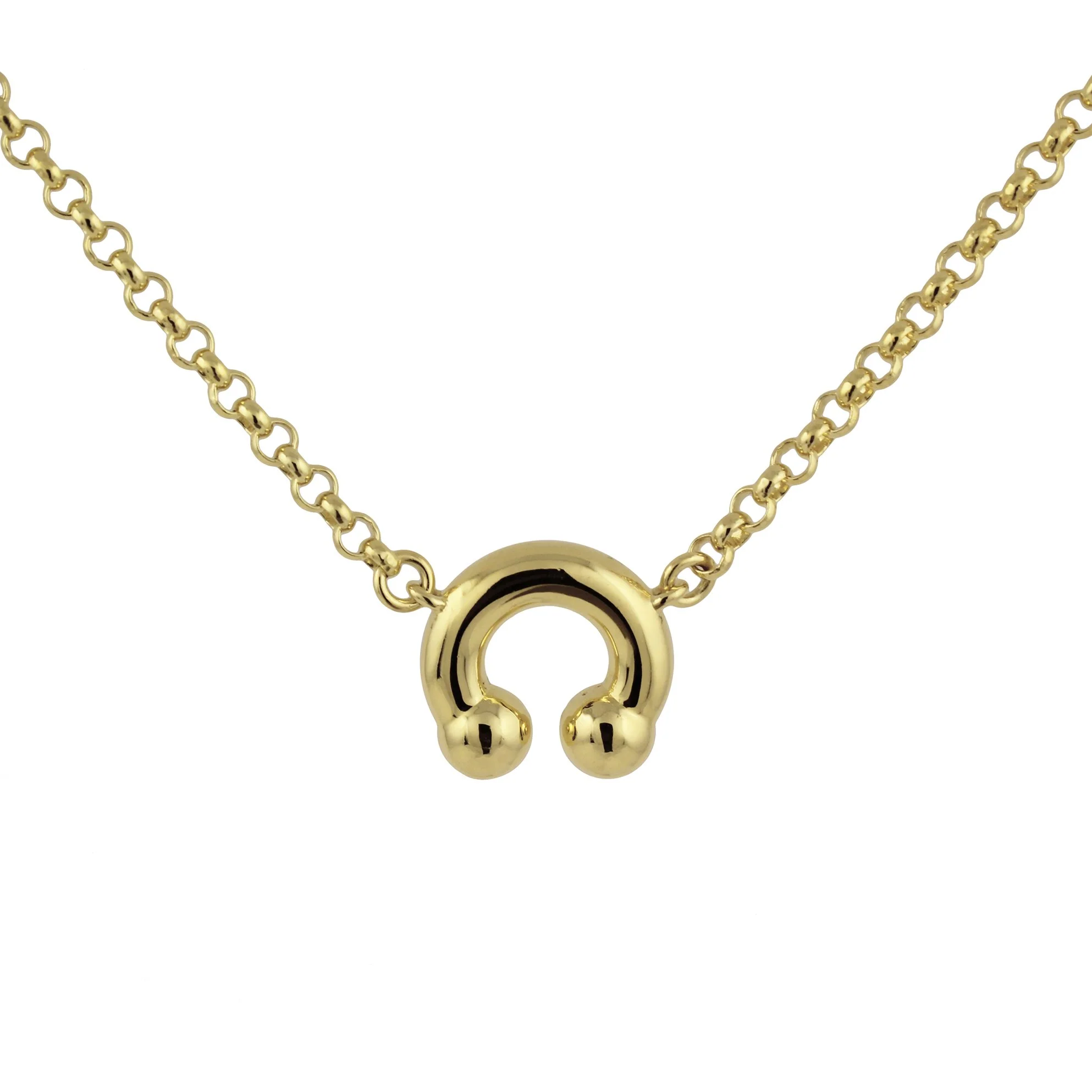 KISKA LAB PRINCE ALBERT GOLD NECKLACE - Image 2