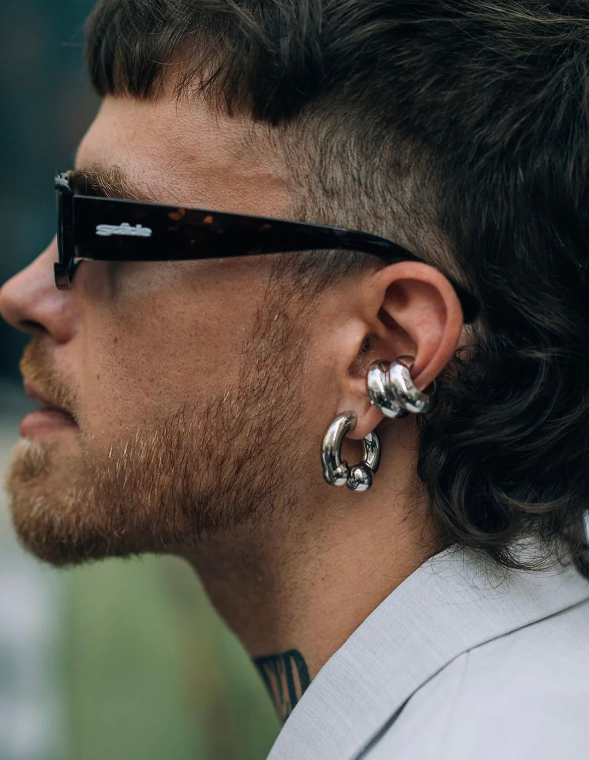 KISKA LAB PRINCE ALBERT PLATINUM EARRING - Image 3