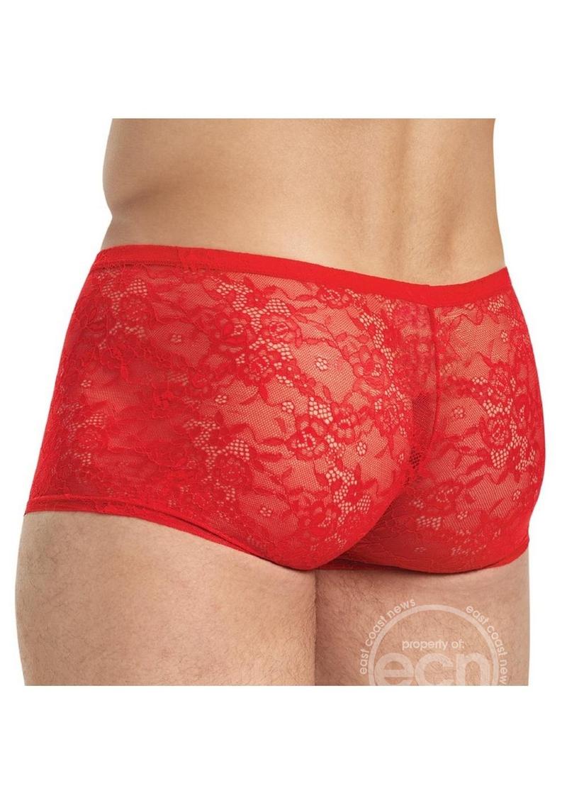 Lace King Lace Boxers Red - Image 3