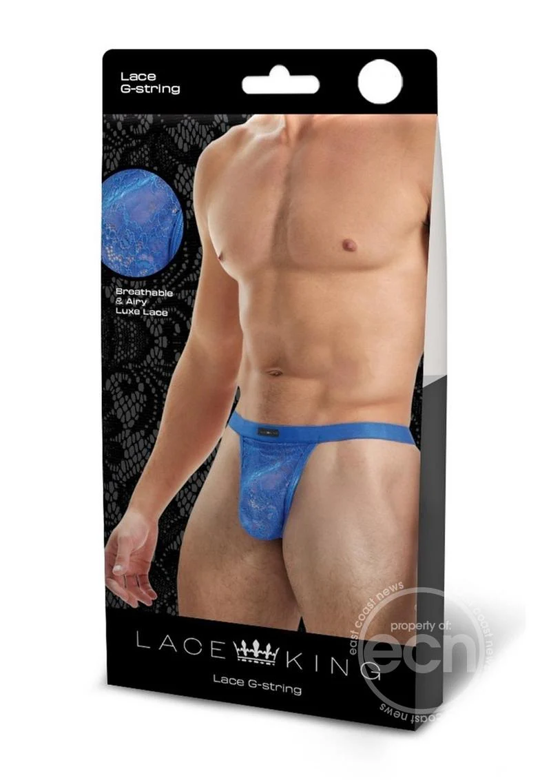Lace King Lace G-String Blue - Image 2