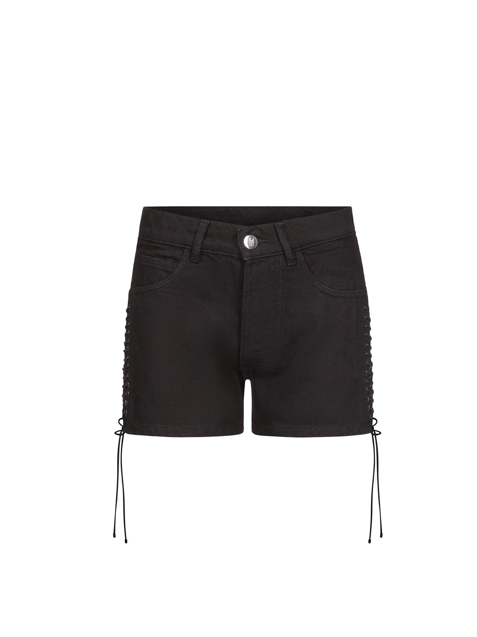 LACE UP JEAN SHORTS BY LUDOVIC DE SAINT SERNIN - Image 3