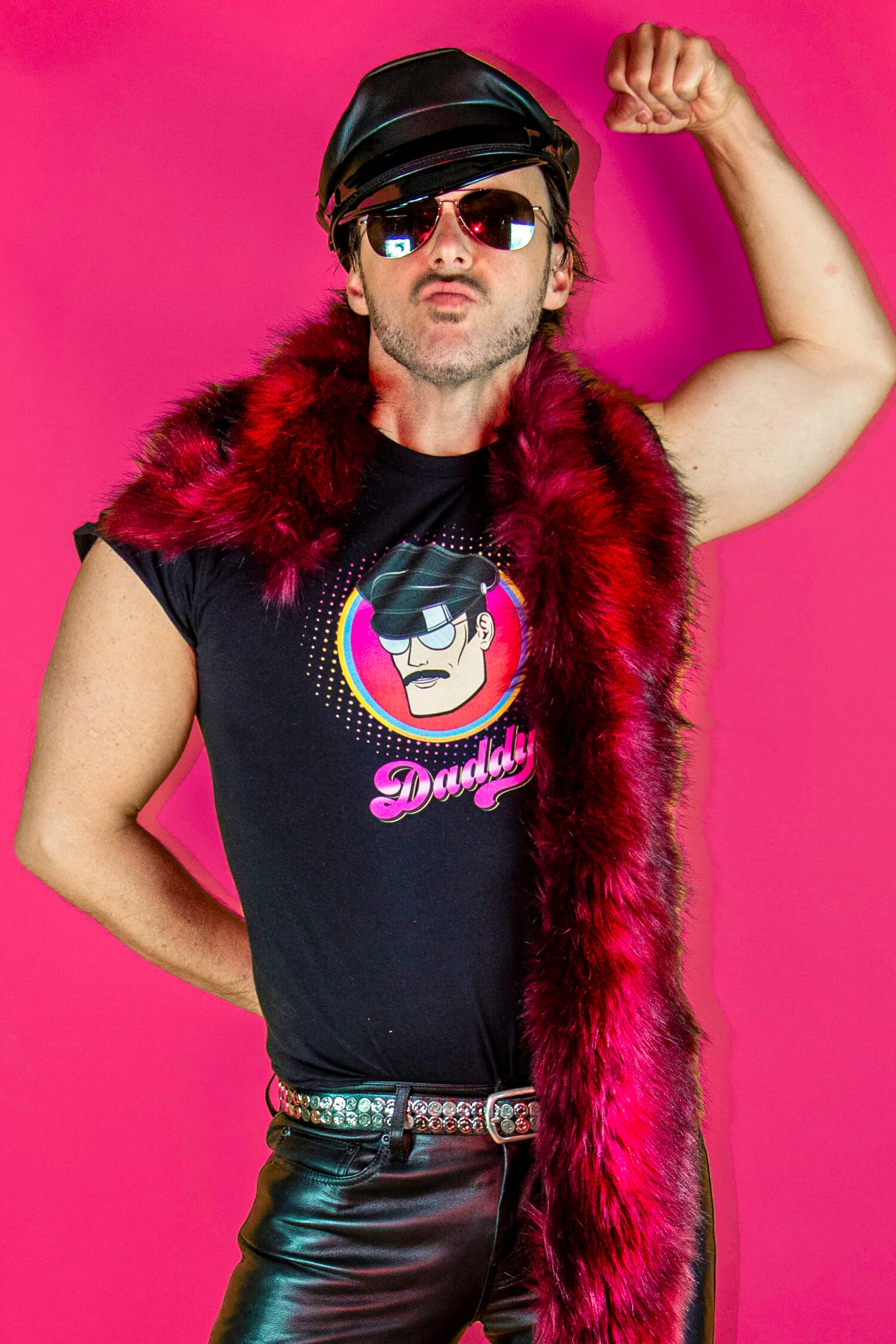 Leather Daddy Tee/ Tank by Peachy Kings - Image 3