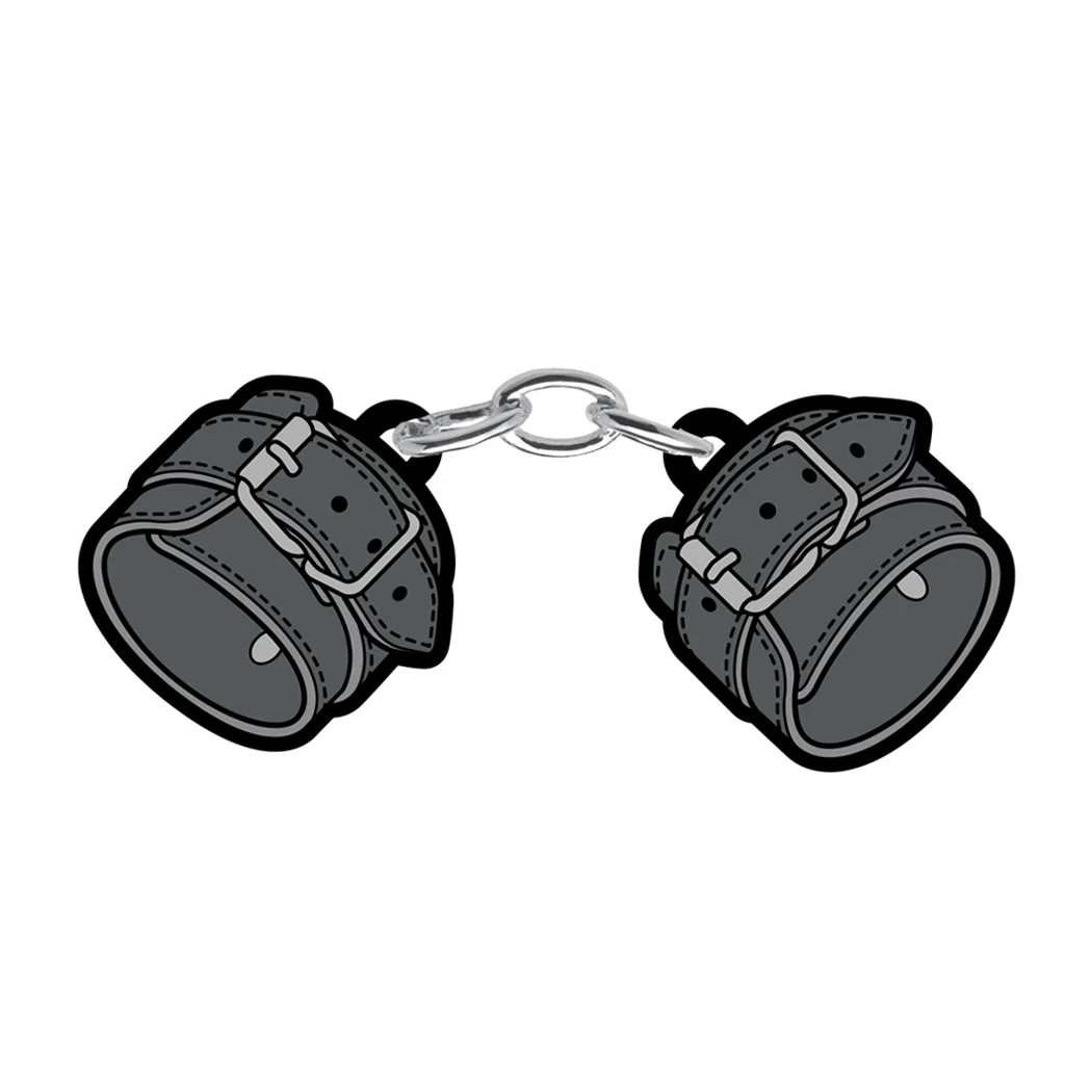 Leather Handcuffs Large Enamel Pin - Image 2