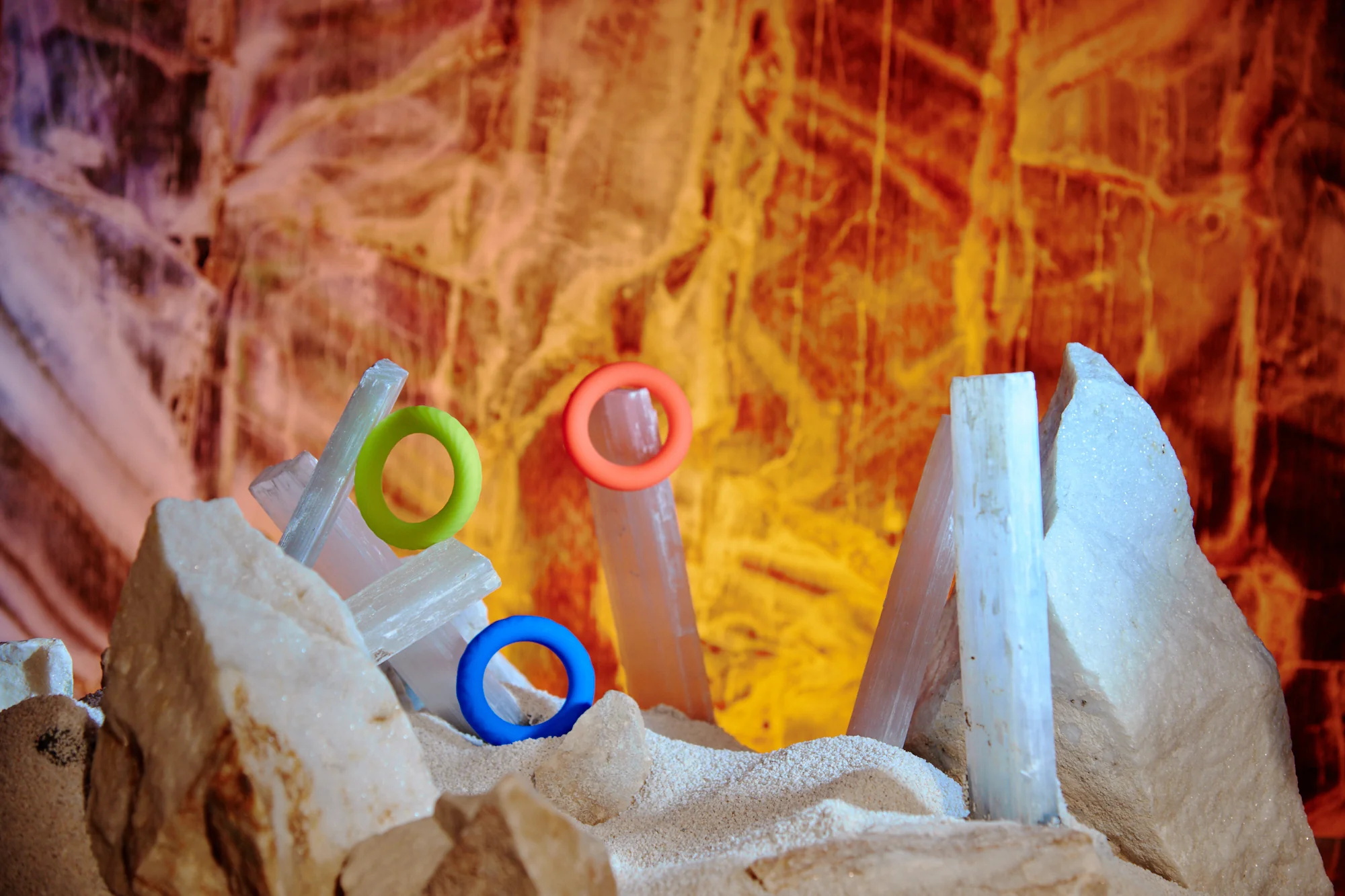 Link Up Ultra Soft Extreme Set Cock Ring - Yellow/Blue/Orange - Image 3