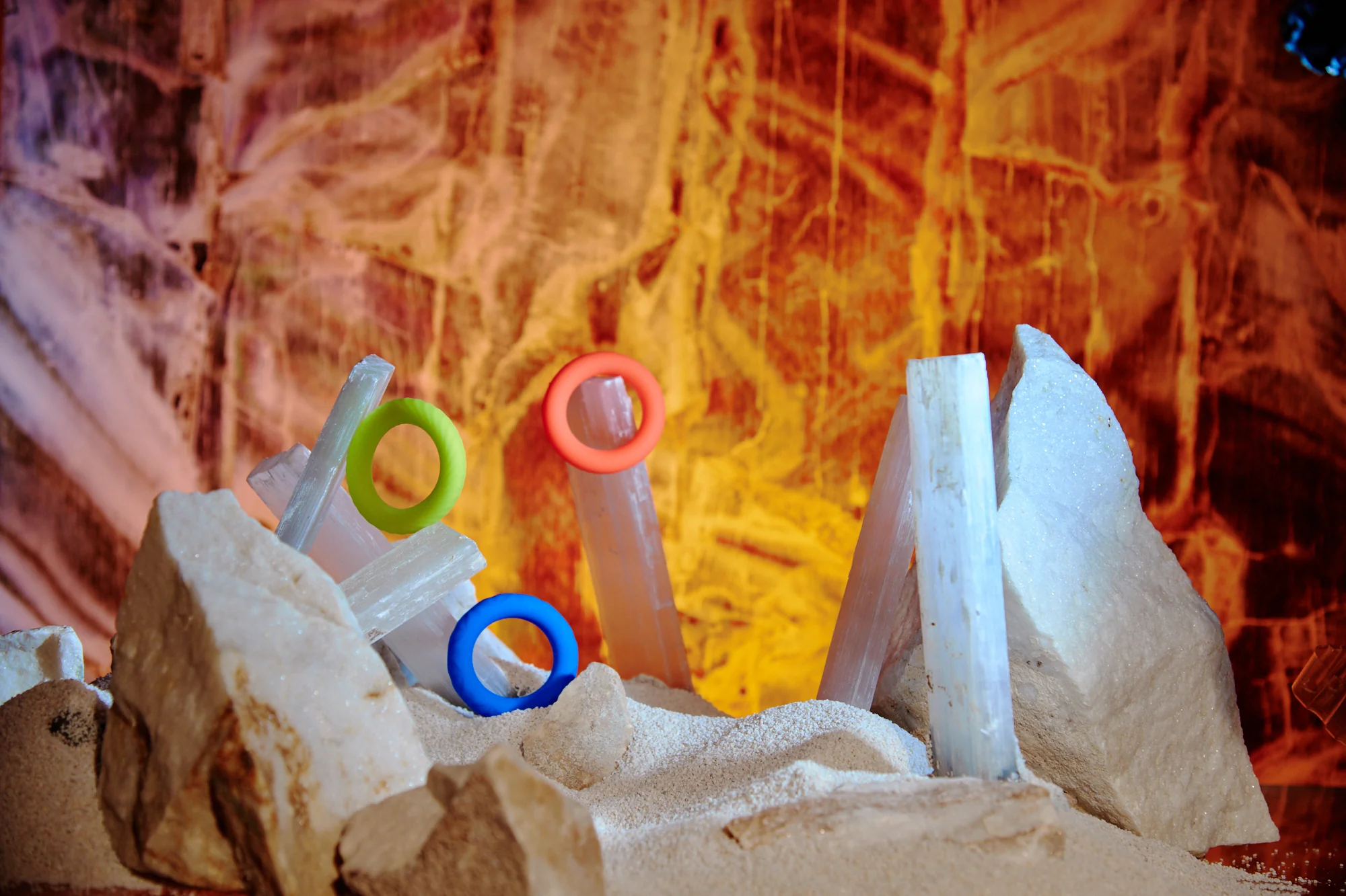 Link Up Ultra Soft Extreme Set Cock Ring - Yellow/Blue/Orange - Image 4